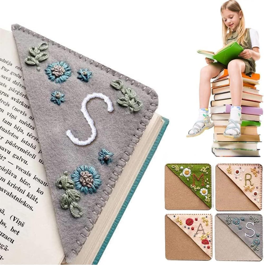 Custom Embroidered Corner Bookmark with Personalized Letters - Perfect for Book Lovers and Thoughtful Gifts (Winter,S) image number 6