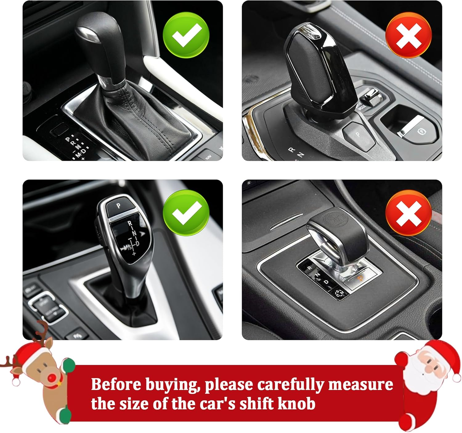 OFBAND Hoodie Car Gear Shift Cover,Christmas Car Decor Gear Shift Knob Cover for Manual/Automatic Shift Knob,Universal Interior Car Accessories Hoodie for Gearr Shifter Knobs (Christmas Green) image number 6