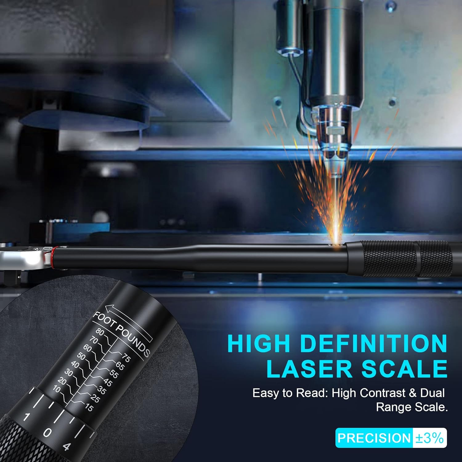 3/8" Drive Click Torque Wrench, 10-140 Nm Torque Spanner, Automotive, Motorcycle Maintenance, Spark Plug Socket image number 6