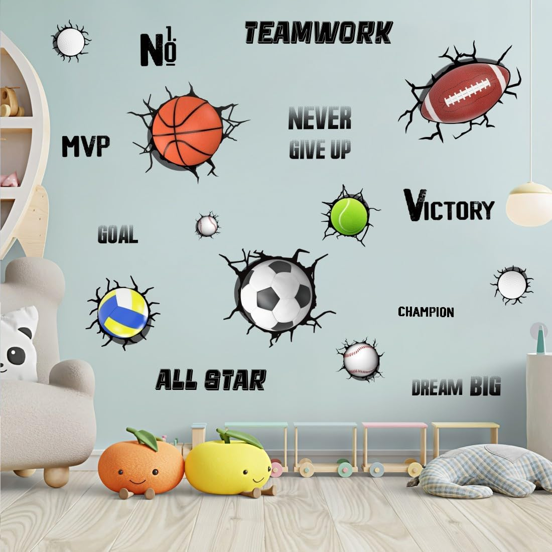 Watercolor Hot Air Balloon Wall Decals, Stars Clouds Balloon Vinyl Wall Stickers, Peel and Stick Colorful Artwork for Nursery Bedroom Toddler Room Playroom Decor