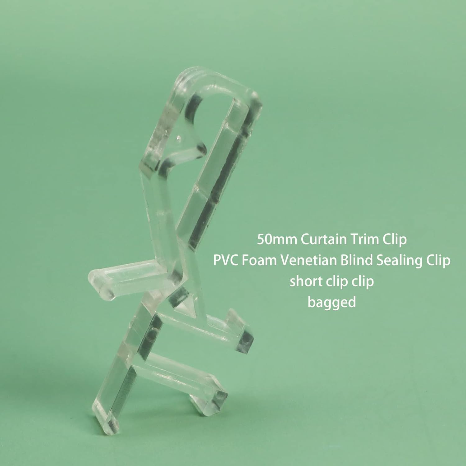 Emsea 20PCS 1.83 Inch Hidden Valance Clips Window Blinds Retainer Holder Clips Clear PVC Clips for Horizontal Blind Valance Home Decor