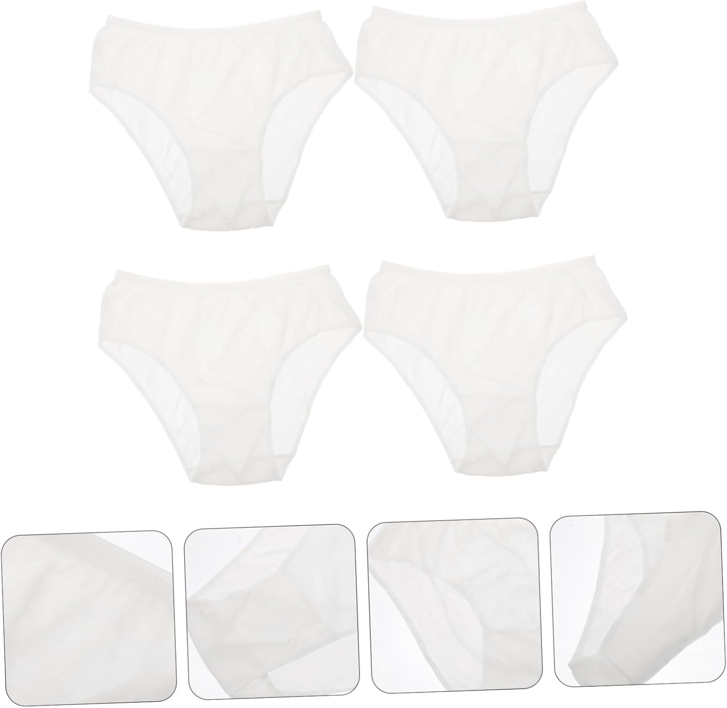 4Pcs Disposable Maternity Panties XXL Pure Cotton Comfortable Postpartum Underwear for Pregnant Women Soft Breathable Pregnancy Underpants over Bump Care White image number 3