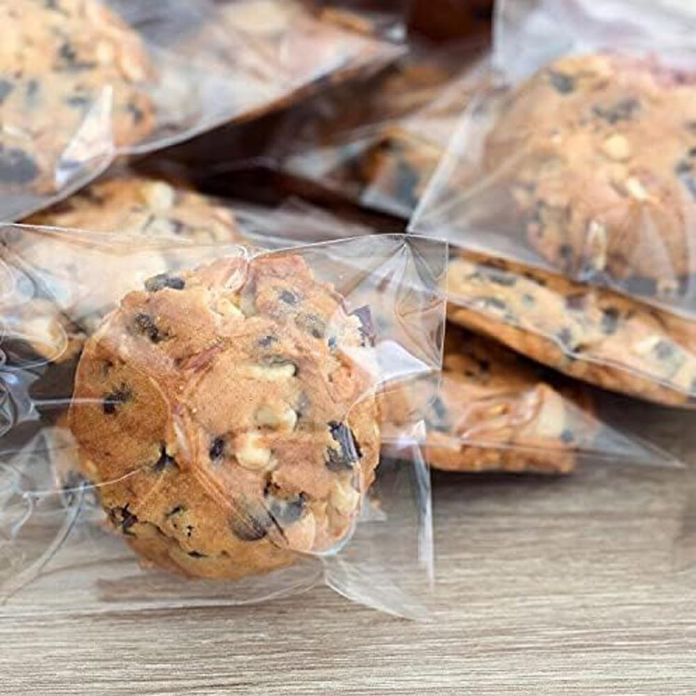 200Pcs Clear Cookie Bags 5X7 Inch, Self Adhesive Resealable Biscuit Cellophane Bag for Gift Giving, Packaging Cookies, Party Faver image number 2