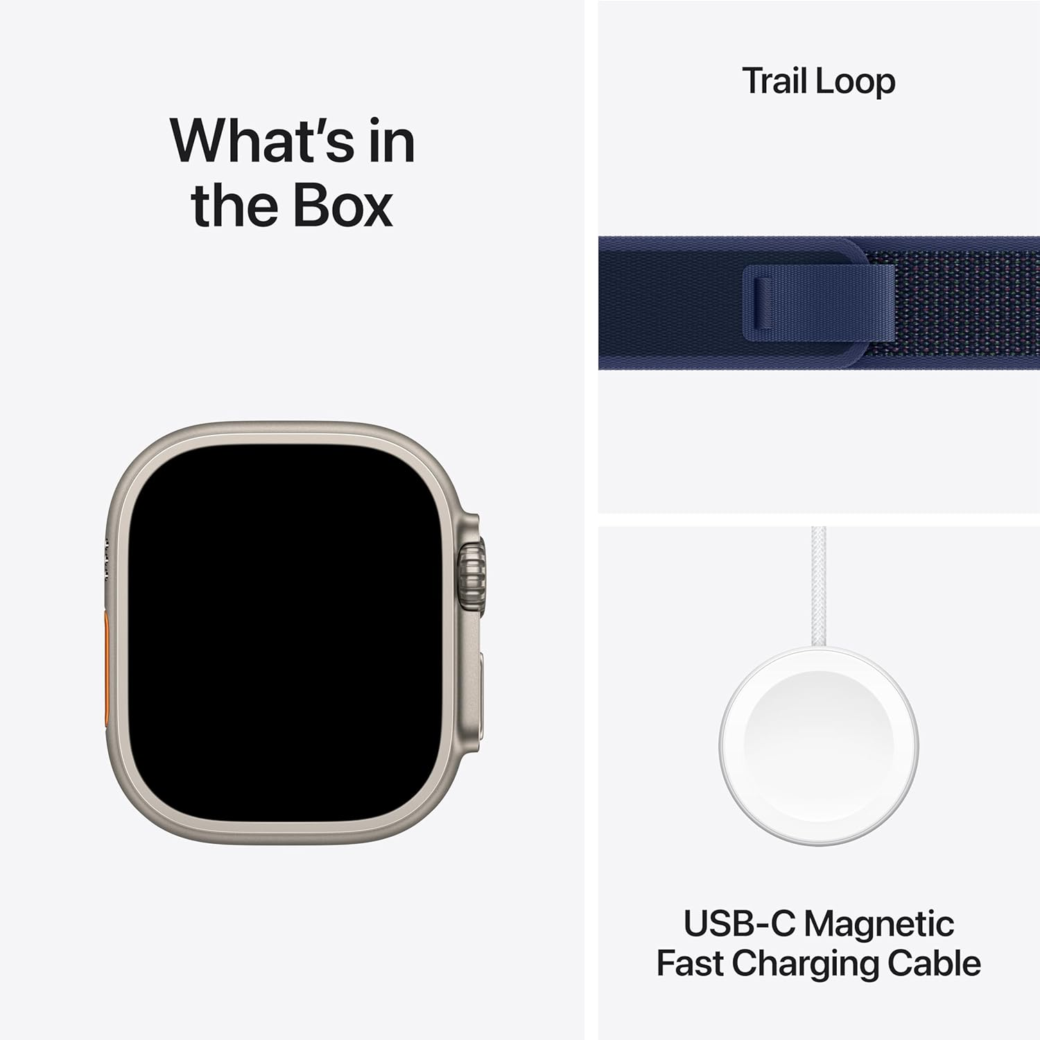 Apple Watch Ultra 2 [GPS + Cellular, 49Mm] Natural Titanium Case with Blue Trail Loop - [M/L]