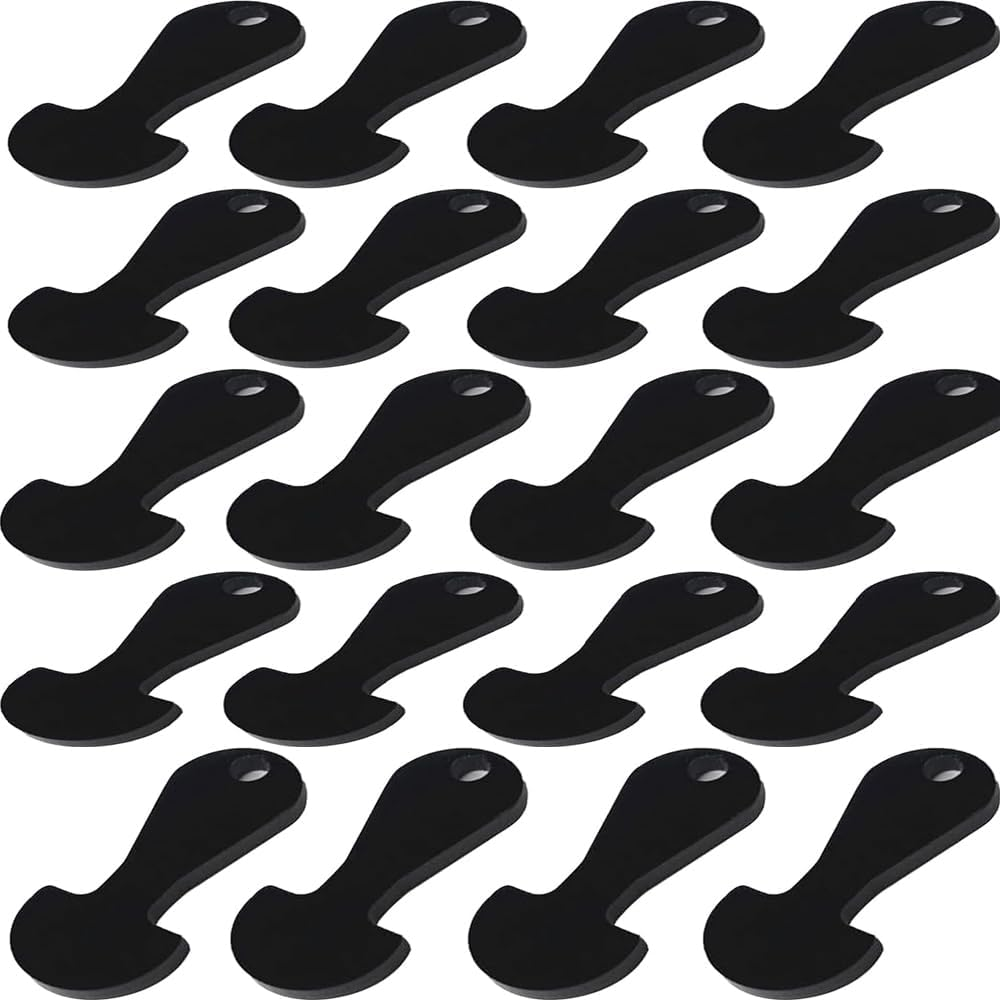 20 Pcs Shopping Trolley Release Key, Black Shopping Trolley Tokens Key, Shopping Trolley Release Key Shopping Trolley Remover Shopping Coin Key Release Key for Meters, Change or Grocery Shopping Cart image number 1