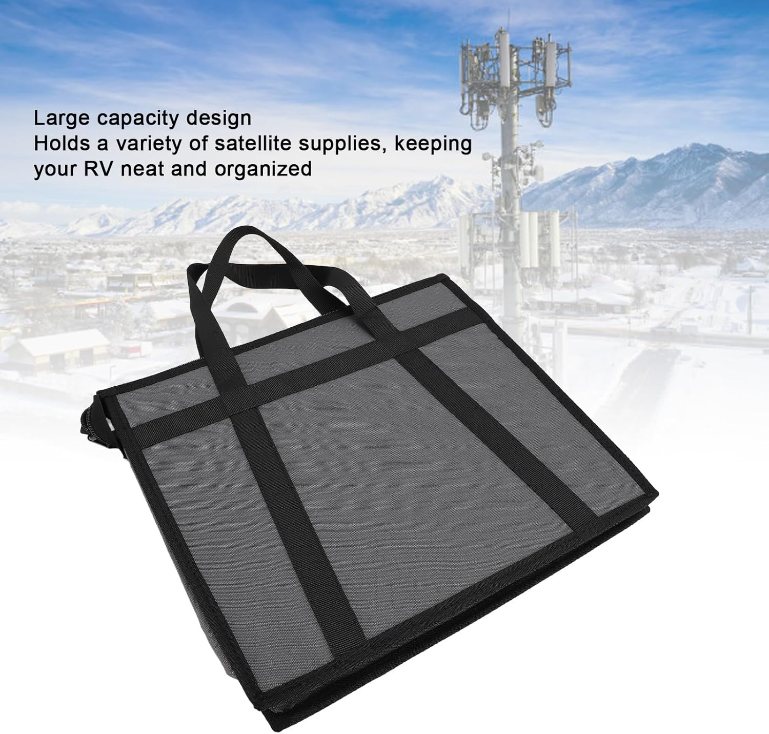 Starlink Mini Satellite RV Carry Bag, Outdoor Travel Bag, Easy-To-Carry Organizer for Starlink Mini Dish Kit, Portable Starlink Mini Carry Bag for Camping and RV Trips image number 2