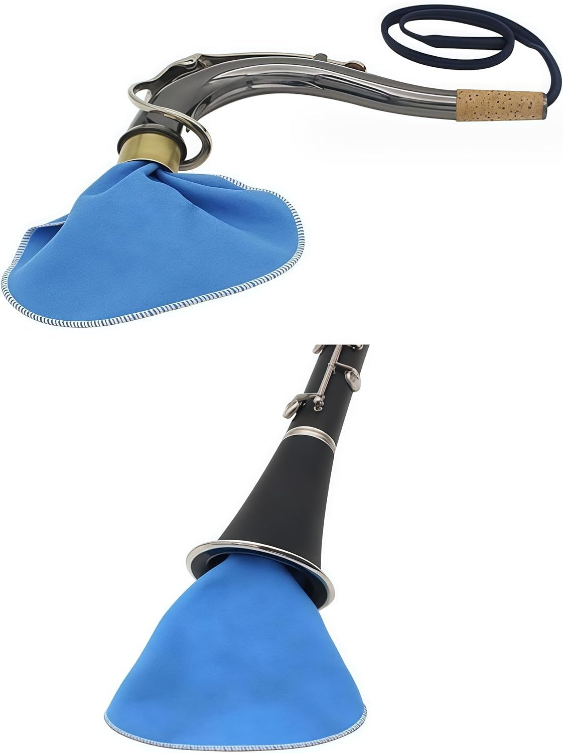 4Pcs Oboe,Flute,Saxophone,Woodwind Cleaning Cloth, Artificial Suede Material Saxophone Cleaning Cloth, Neck Body Tenor Sax Instrument Cleaner Cleaning Cloth Tools(Green,Blue,Purple,Yellow)