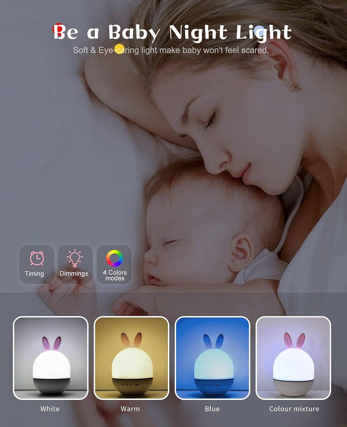 Night Light Kids, Star Night Light Projector with Music Remote, 360&deg; Rotating Baby Night Lights, Star Projector Toys for Toddler Children Girls Birthday Decorations Children Room Decor image number 5