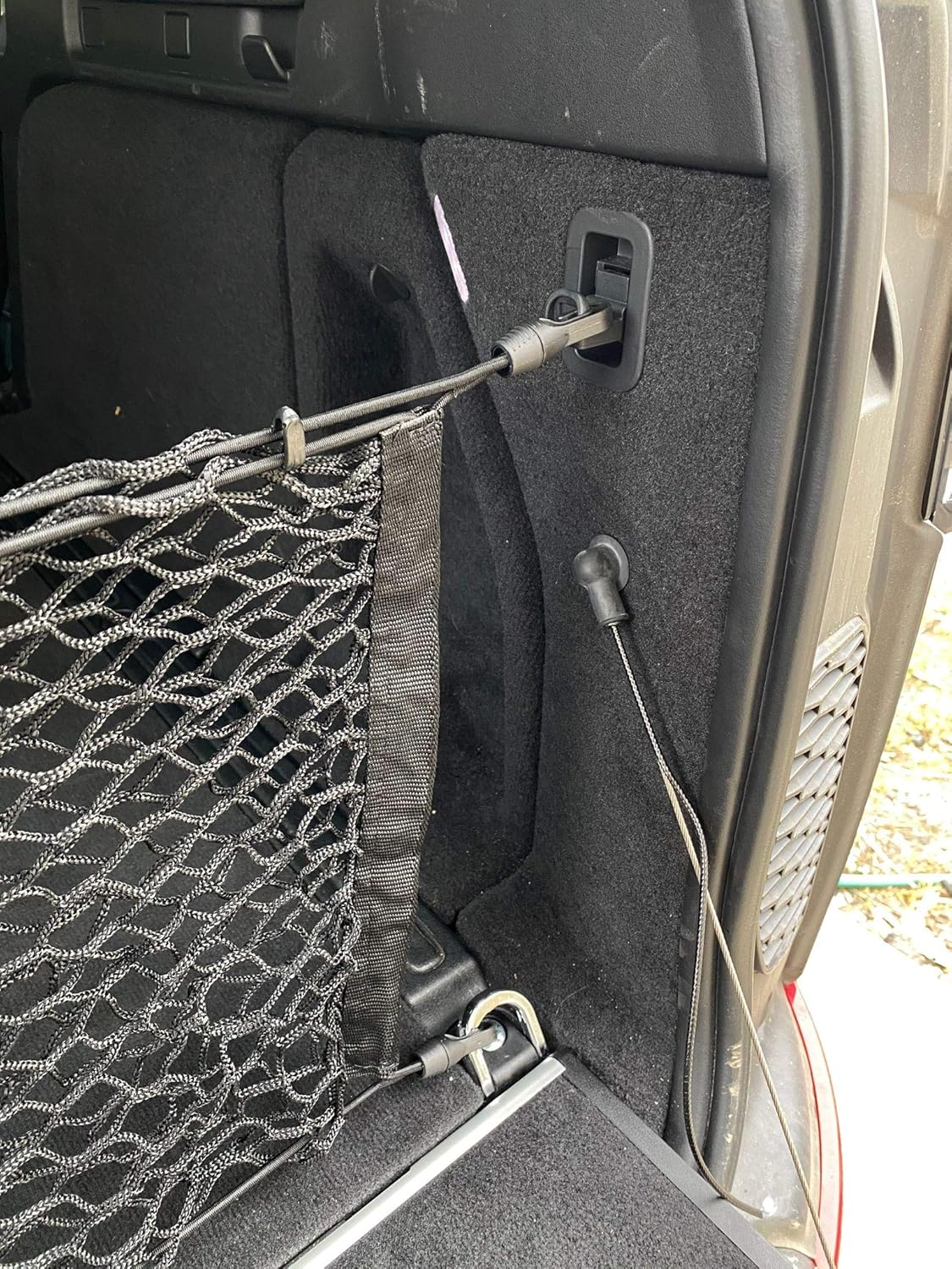 Trunk Envelope Style Automotive Elastic Mesh Cargo Net for Land Rover Discovery 2017-2023 - Premium Trunk Organizers and Storage - Luggage Net for SUV - Best Car Organizer for Land Rover Discovery image number 1