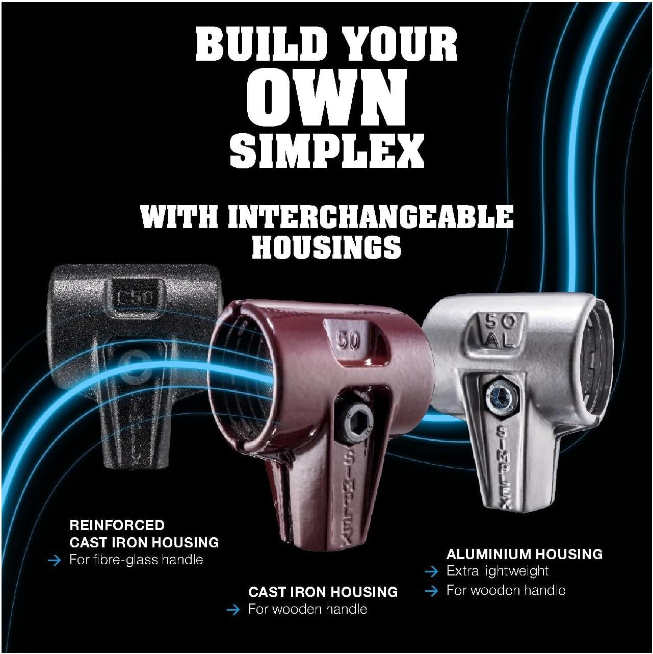 Halder Simplex Tpe-Mid/Tpe Soft-Face Mallet Hammer with Cast Steel/Wood Handle, 40 Mm Diameter image number 6