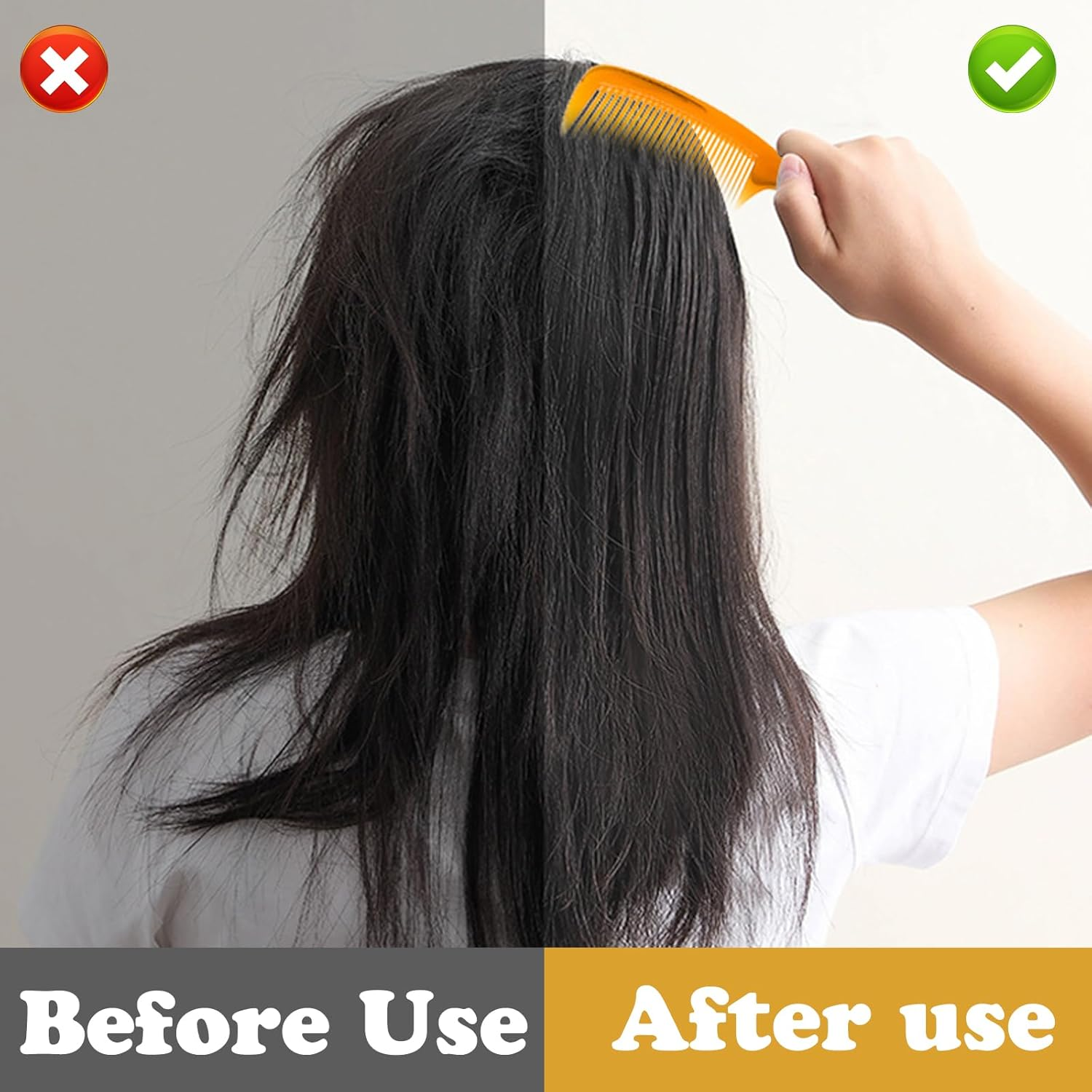 BSITSSS 10 Pieces Hair Comb, Anti-Static Tail Comb Set, Plastic Wide Tooth Comb, Hairdressing Comb, Hair Parting Comb, Combs for Women Men, Combs Multipack for Long Wet Thick Curly All Type Hair image number 2