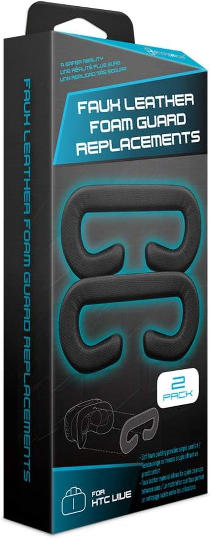 Hyperkin Faux Leather Foam Guard Replacements for HTC Vive (2-Pack) image number 1