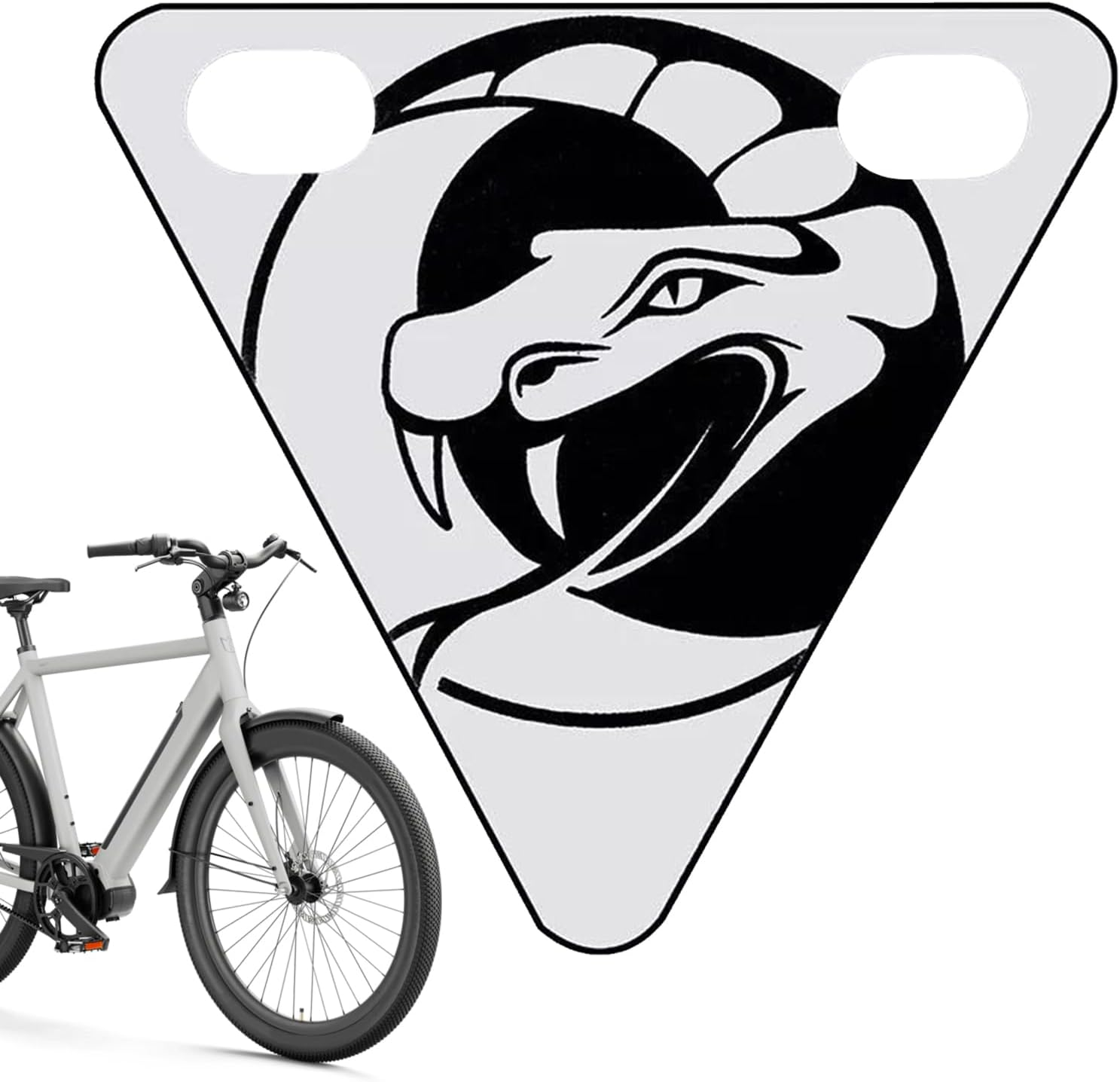 Bike Reflectors, Outdoor Cycling Warning Sign, Decorative Visibility Enhancer Triangle Plate for Touring Race Urban Cycling Commuting Mountain Biking Night Riding - B image number 5