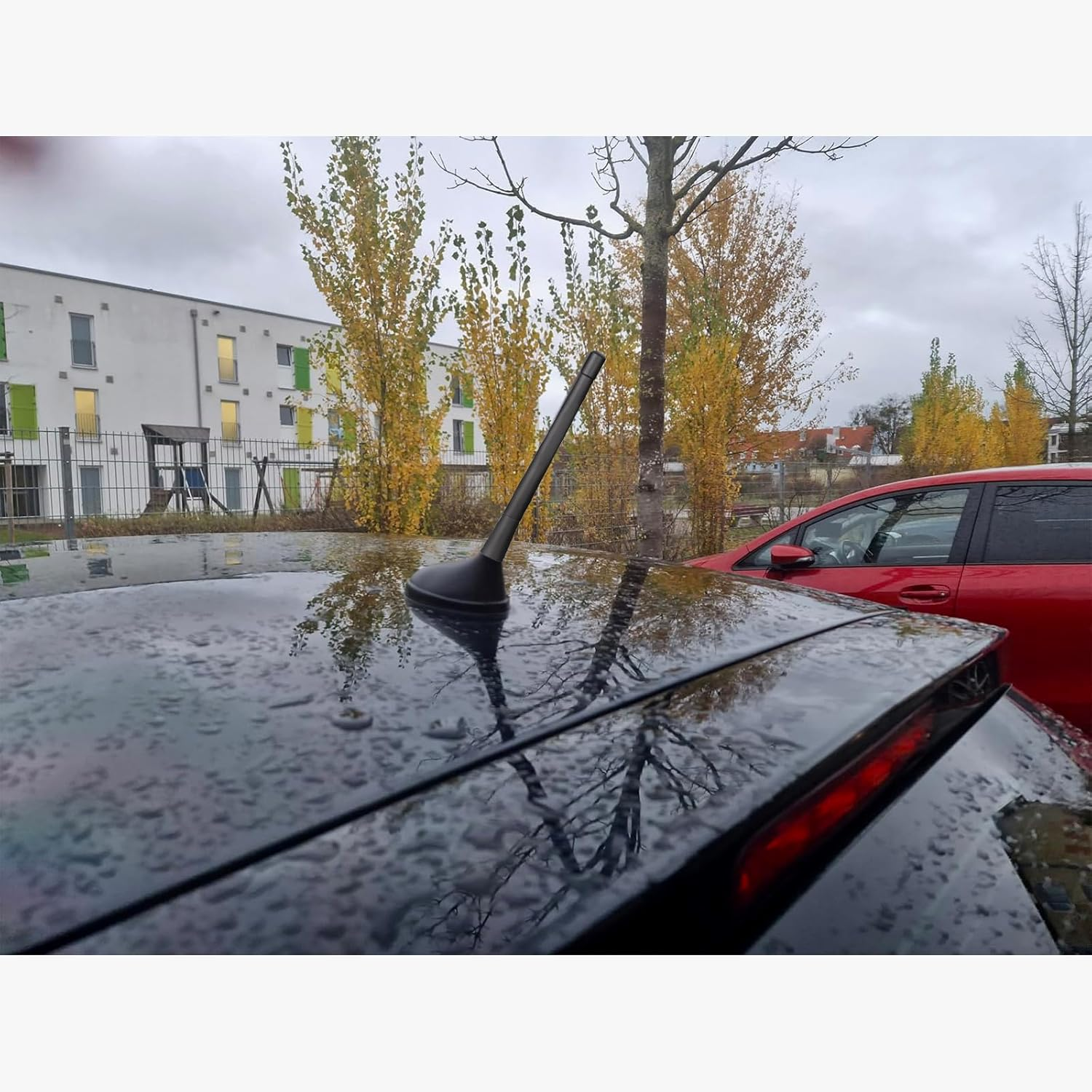 AQTAQ Universal Vehicle Roof Mount Car Antenna Short 17.5Cm/6.9 Inch Car Radio Rod Antenna Replacement with High-Quality AM & FM Reception with M4 M5 M6 Threaded Adapter Suitable for Most Models Etc image number 5