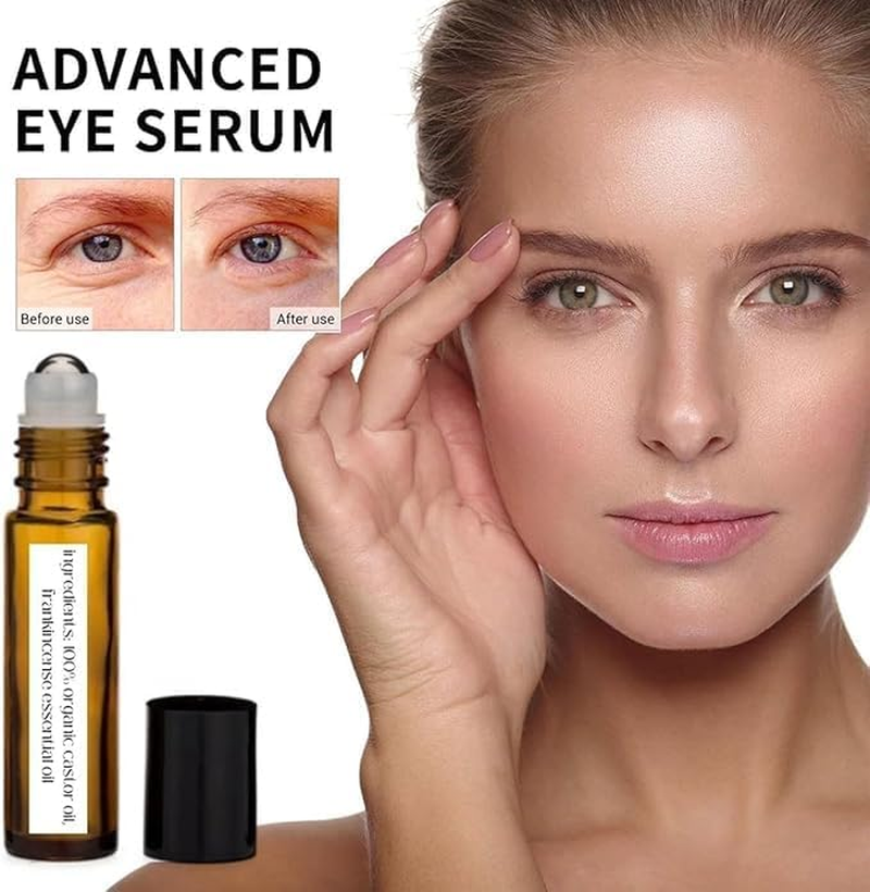 EASYNICE Eraser Roller Ball Essential Oil Eraser Rollerball Castor Oil and Frankincense for Eyes,Time Eraser Oil, Time Eraser Rollerball Organic Castor, Castor Oil and Frankincense Eye Roller image number 1