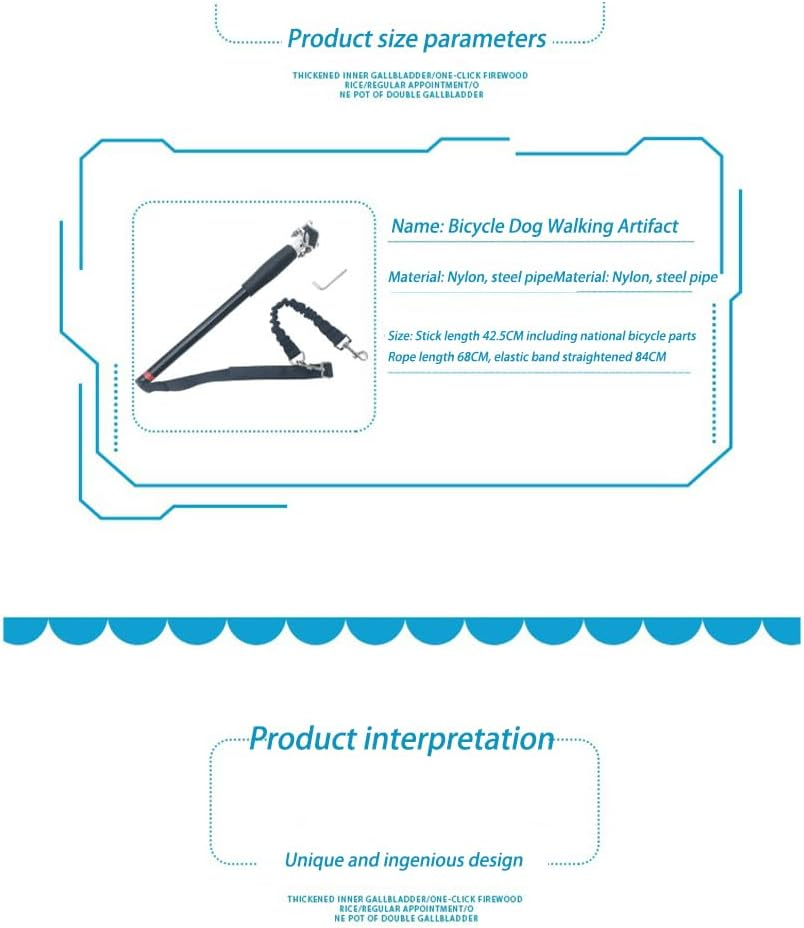 Dog Lead for Bicycle,New Upgrade Bicycle Dog Leash Exerciser,Easy Installation, Enhanced Control,Lead for Exerciser, Training, Jogging, Cycling, Bicycle-Cruises and Outdoor, Dog Walking Essentials image number 2