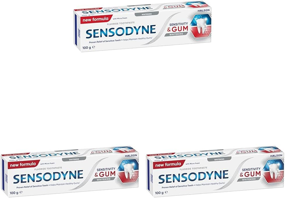 Sensodyne Toothpaste, Sensitivity & Gum, Whitening, 100G (Pack of 3) image number 2