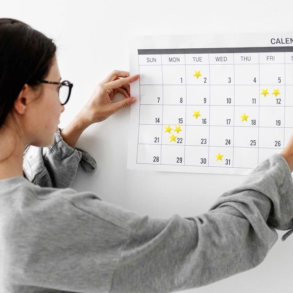 1080 PCS Gold Star Stickers, Small Star Stickers, 20 Sheets Foil Star Metallic Stickers, Star Sticker for Kids Reward, School Planner, Behavior Chart, Classroom Teacher Supplies, DIY, Home image number 6