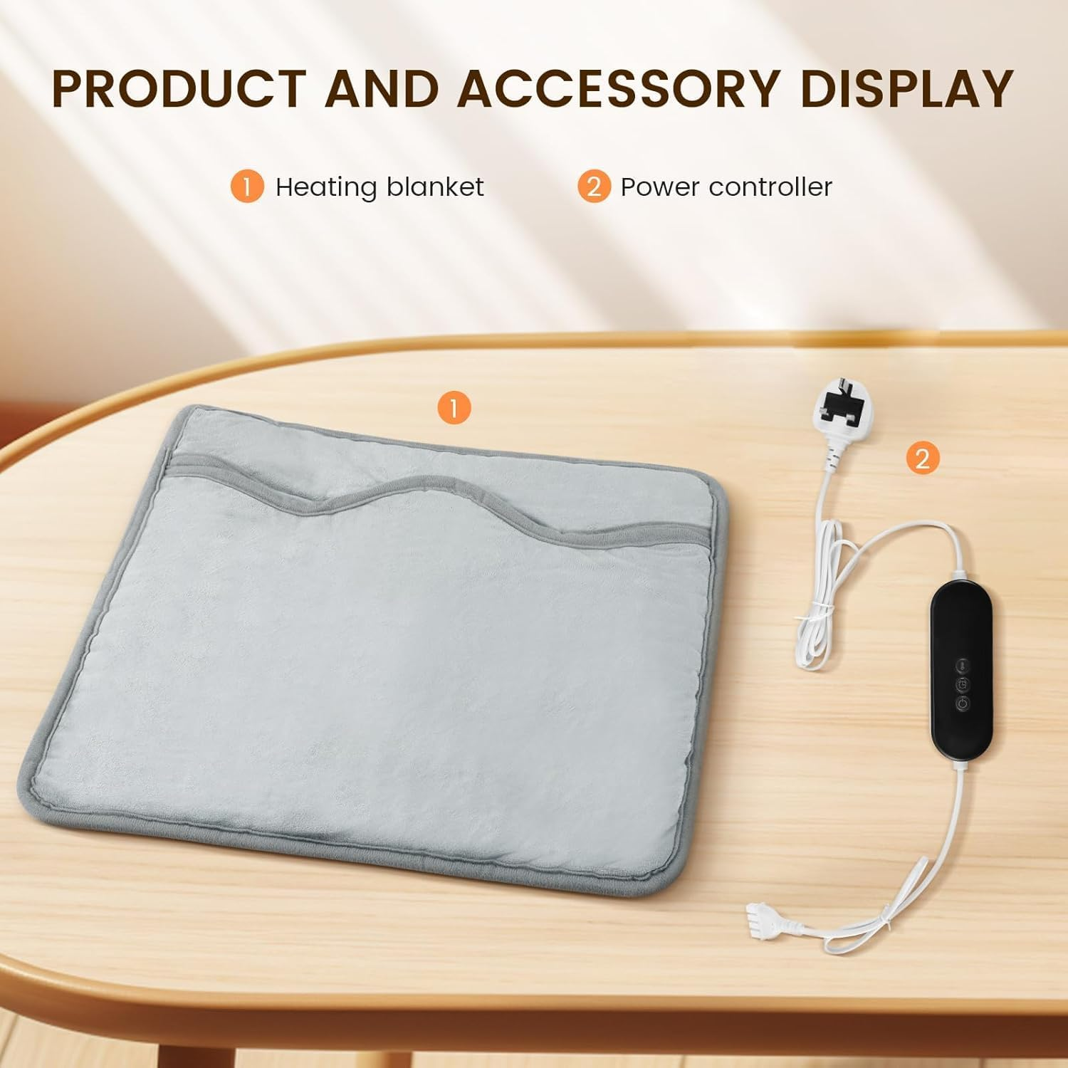 Foot Warmers Electric Heated with 9 Heat Temp Settings and 4 Timer, Fast Heating Foot Mat for Home Office Warm Foot Back Lumbar and Full Body, Auto Shut-Off, Soft Perfect Relaxation Gift image number 5