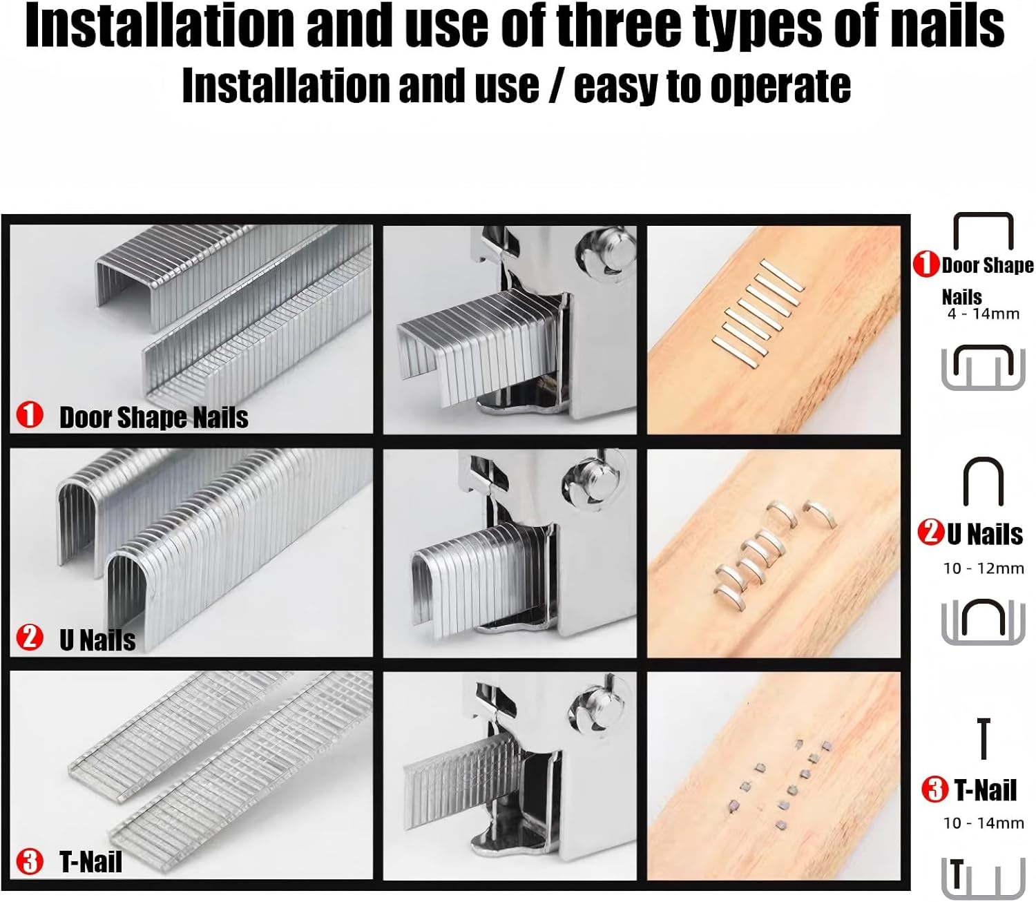 Staple Gun for Wood 3 in 1 Upholstery Staple Gun with 3000 Staples Manual Heavy Duty Staple Gun with for Furniture, Carpet, Carpentry, DIY, Wire, Decoration Yellow image number 6