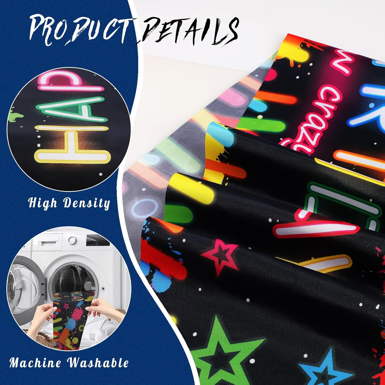 Bigqin Table Runner Oxford Fabric Birthday Party Tablecloth 180*30Cm