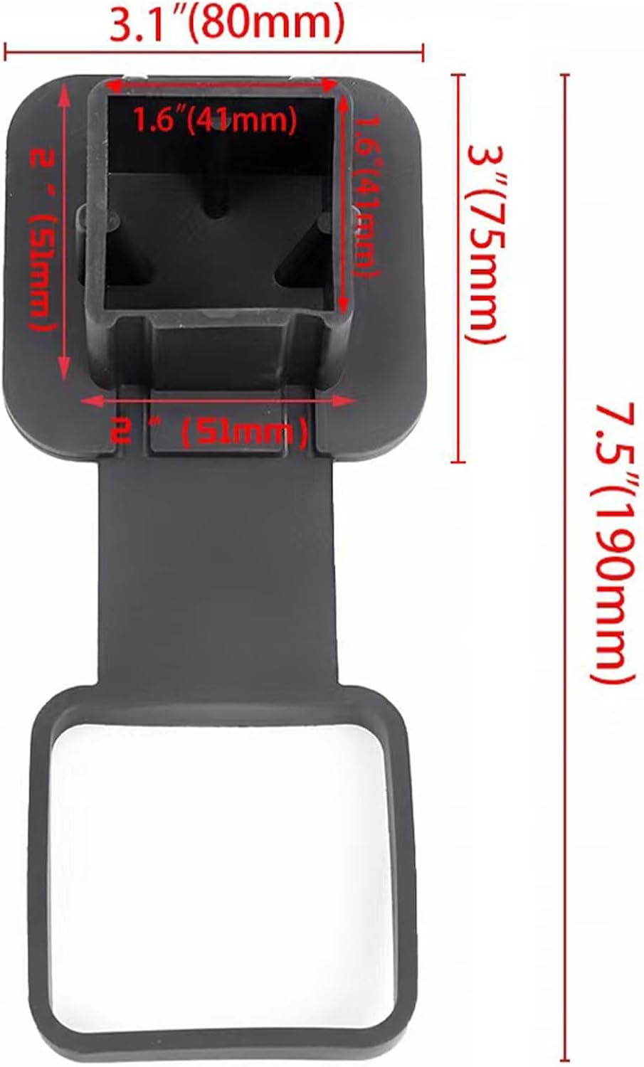 Tow Hitch Covers - Silicone Hitch Dust Plug Covers - Exterior Car Accessories, Receiver Tube Cap, Black, Funny Protective Trim for All Types of Models image number 2