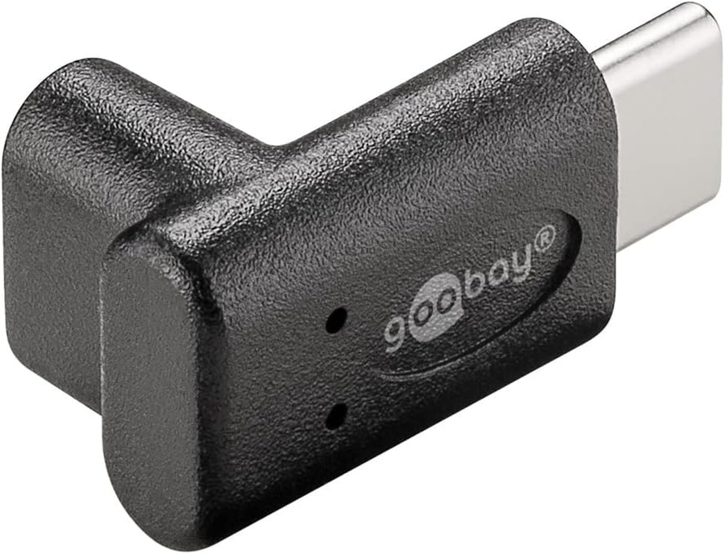 Goobay USB-C to USB-C 90 Degree Plug Adapter, Black image number 2