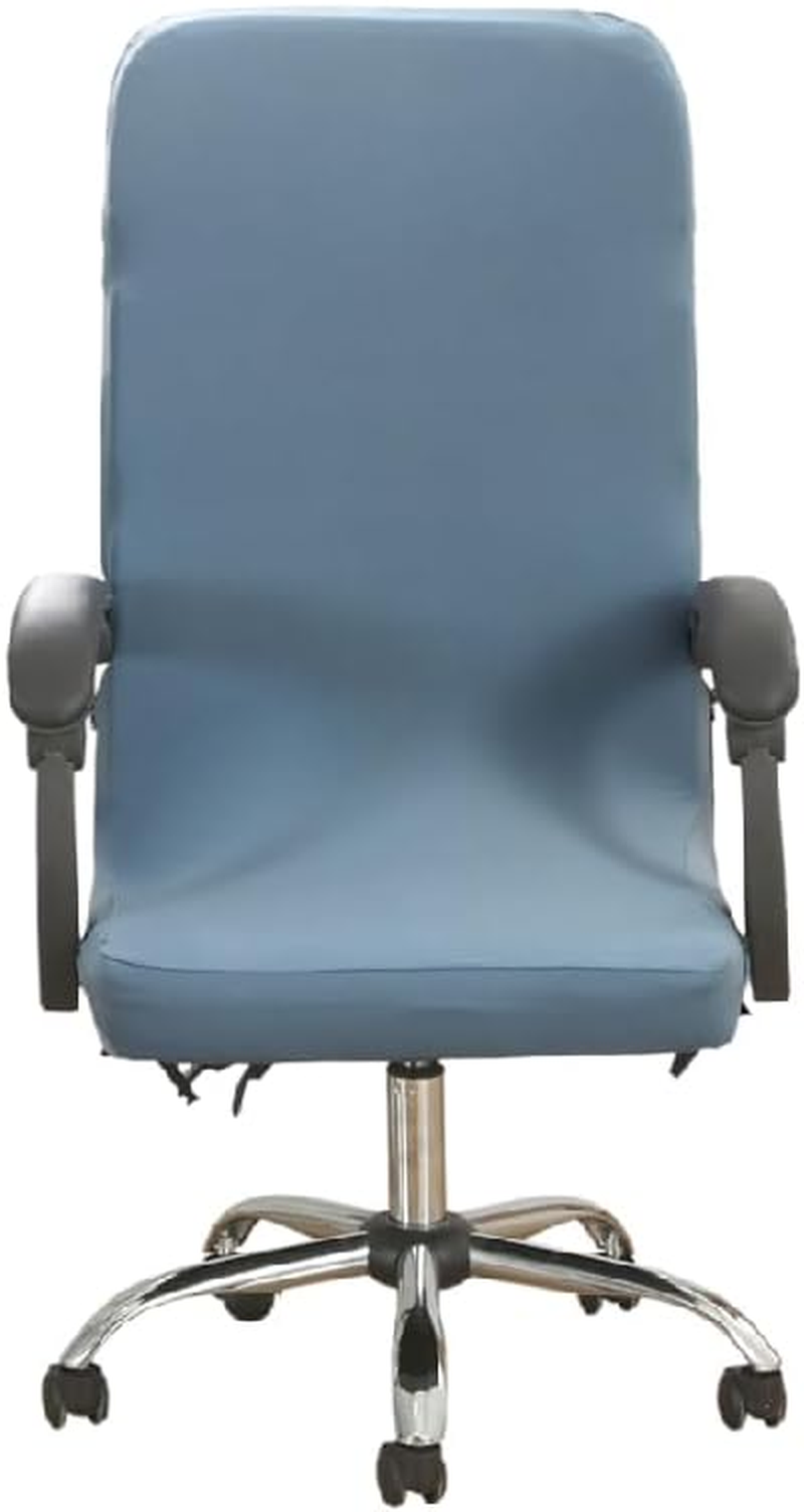1-Piece Office Chair Cover (Black, Regular) - Stretchable & Easy to Clean, Modern Style, Perfect for Office Chairs image number 4