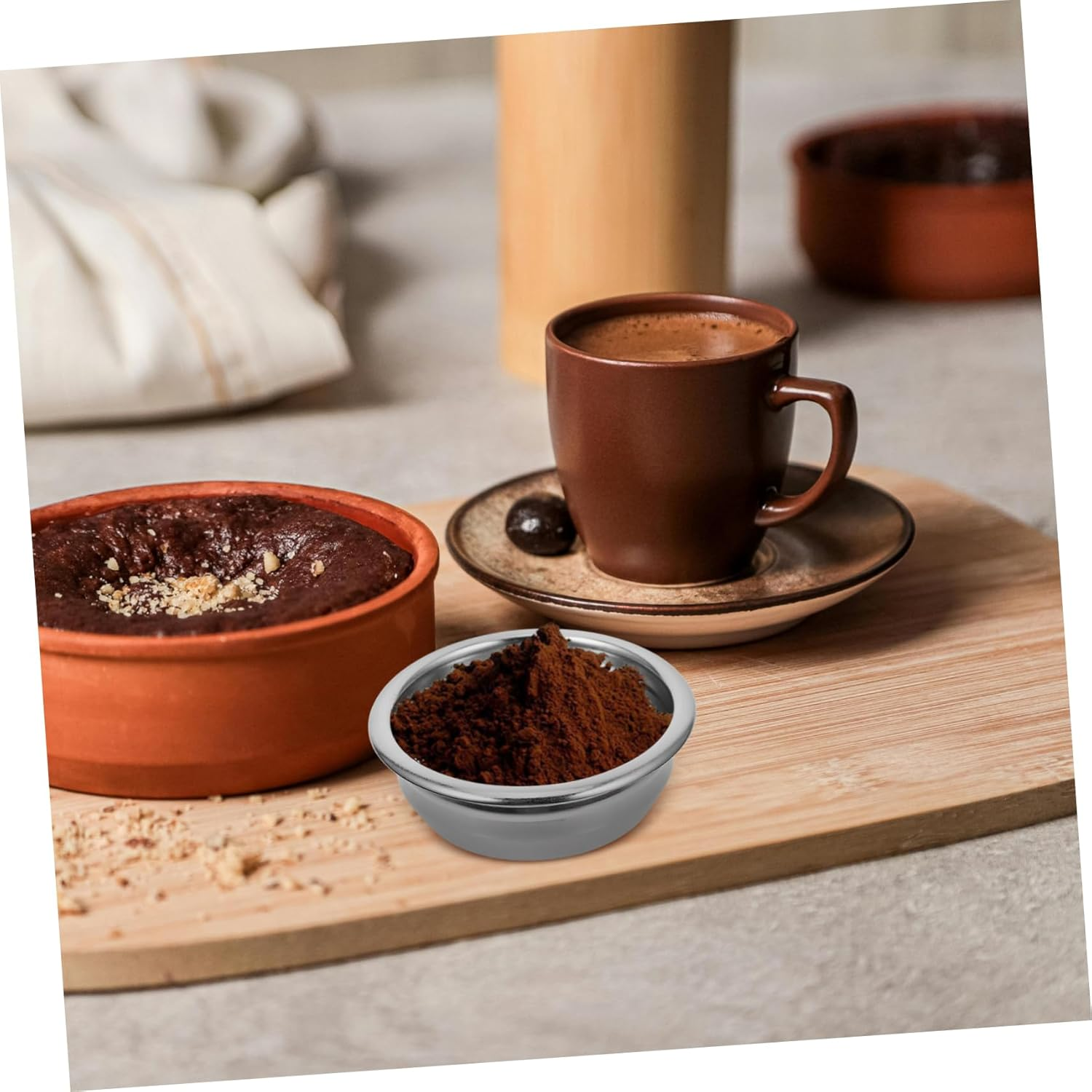 Zerodeko Stainless Steel Coffee Powder Bowl Drip Coffee Filter Cup Reusable Espresso Filter for Tea image number 2