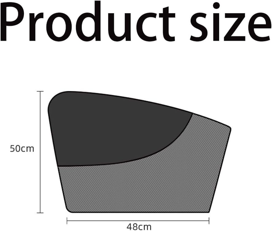 Driver Side Window Shade with Blackout Layer Foldable Desgin Adjustable Half-Blackout & Mesh-Through Car Window Cover for Driver Side Privacy and Visible for Most Cars for Camp,Travel, Nap(Black) image number 5