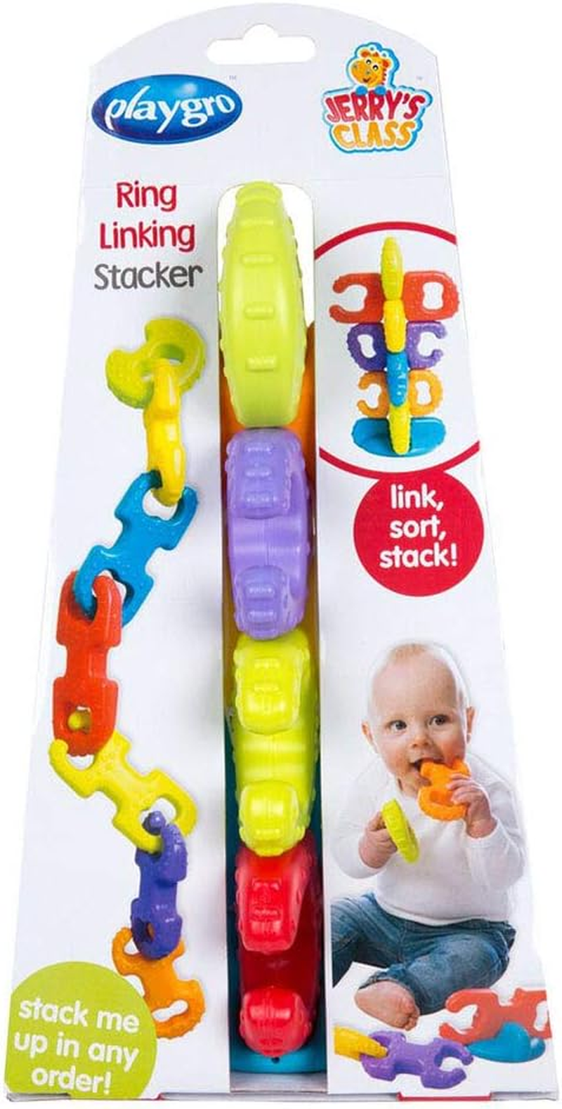 Playgro Ring Linking Stacker Toy, Multi image number 4