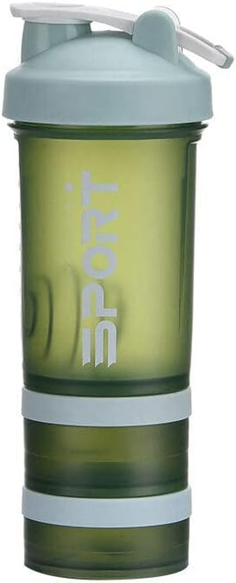 AIMALL 500Ml Multi-Compartment Powder Milkshake Drink Cup Sport Water Bottle 500Ml 3 Tier Protein Shaker Pill