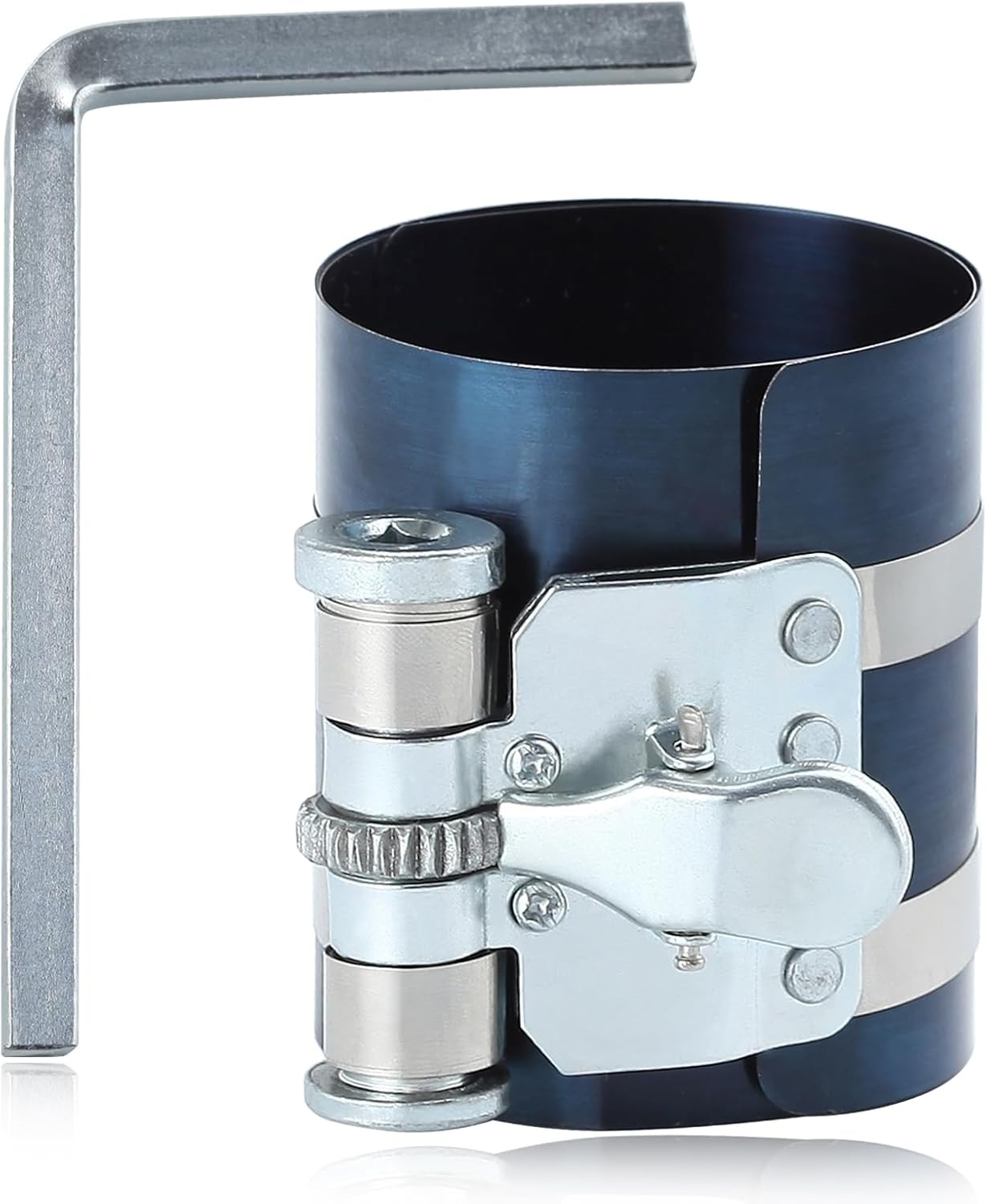 SPEEDWOX 3-Inch Piston Ring Compressor Tool Adjustable Ratchet Piston Ring Installation Tool Piston Ring Pliers Adjustable Compression Range 2.4"-6" image number 1