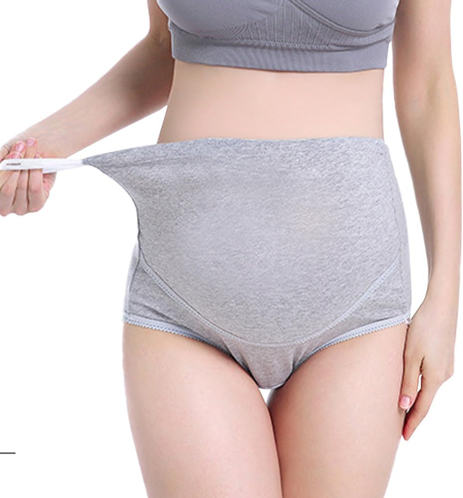 Dress Cici Maternity Underwear High Waist Cotton Briefs for Pregnant Women, 3 Pack image number 3
