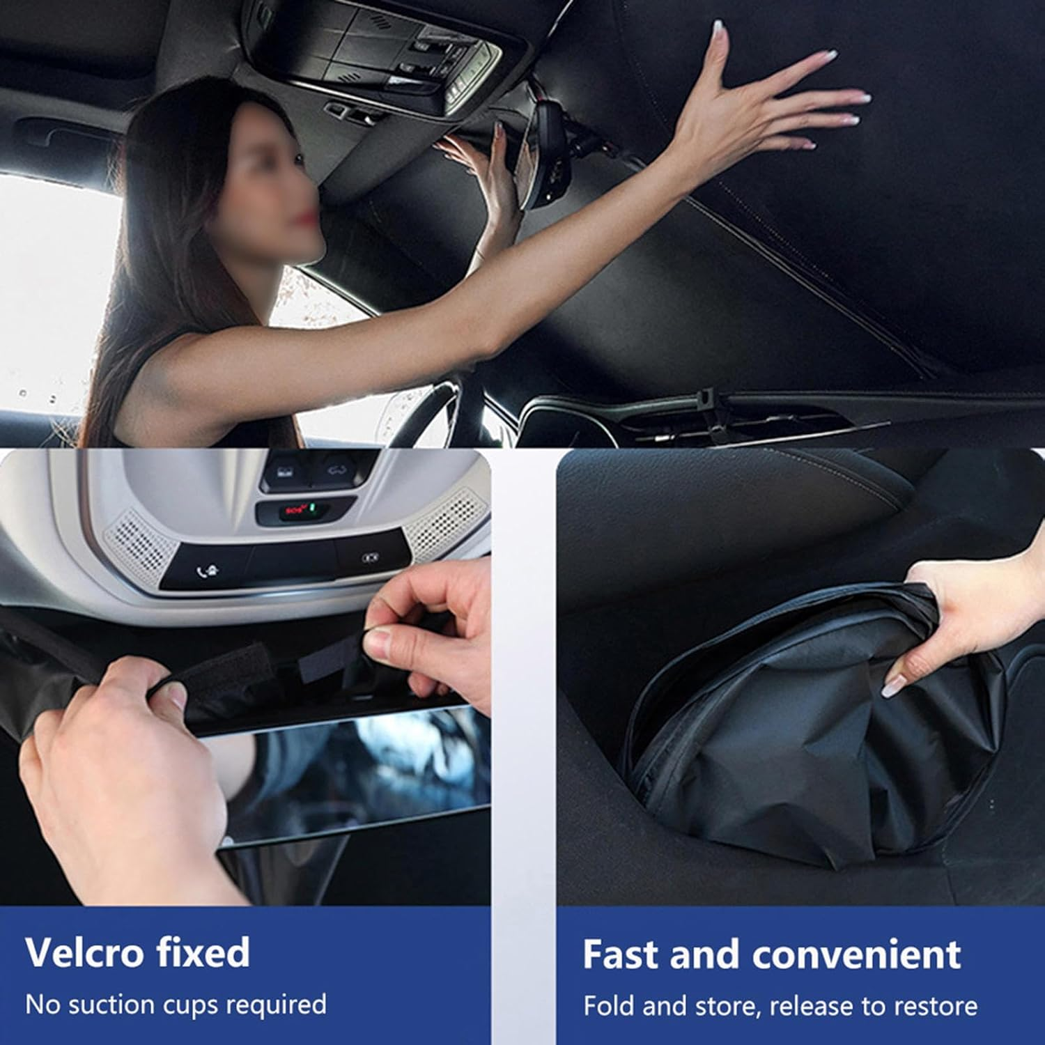 Fit for Ford Mustang Mach-E 2021-2024,Car Sun Shade Windshield,Automotive Windshield Sunshades,Windshield Sunshade,Car Accessories image number 2