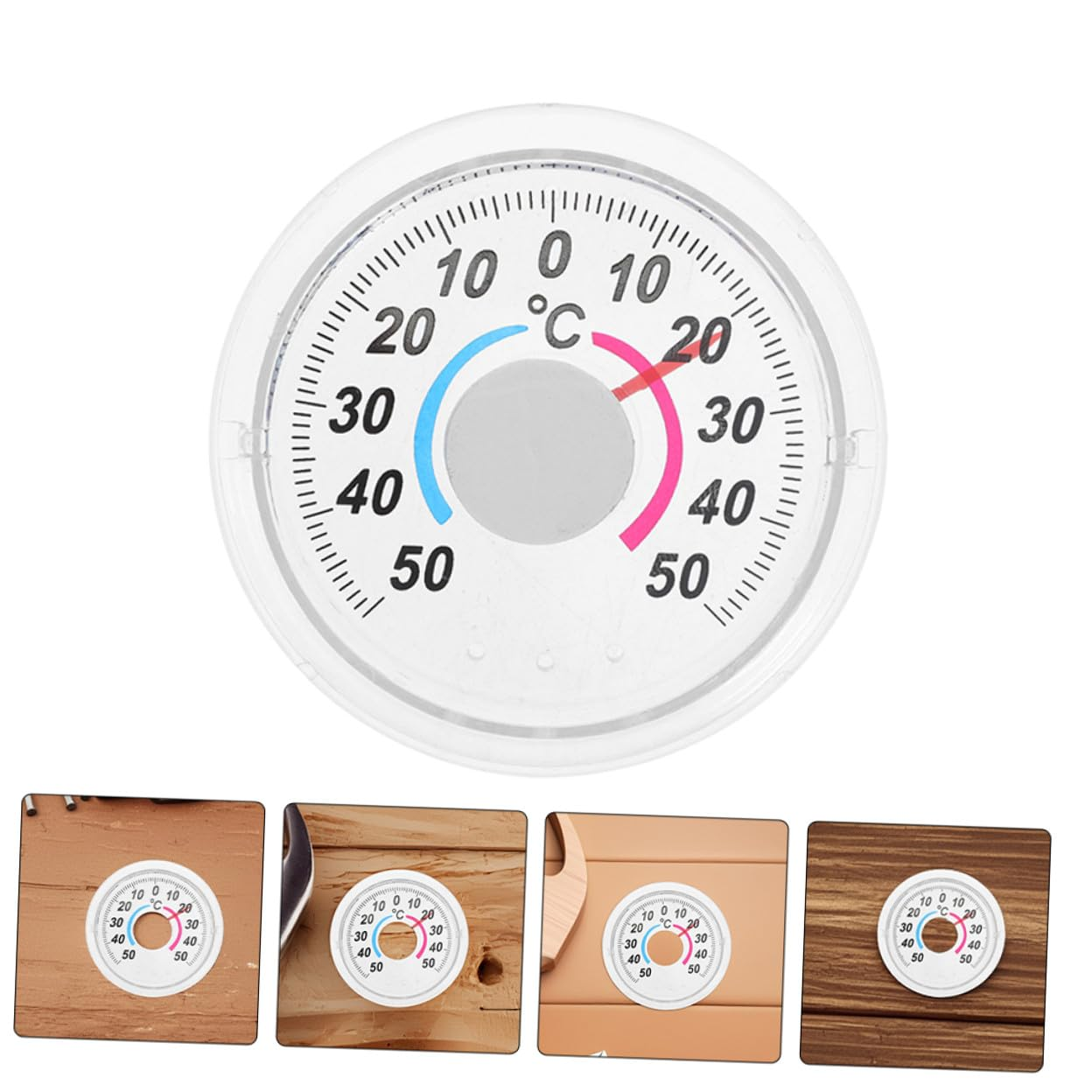 Portable Indoor Door Window Thermometer Analog Pointer Style Accurate Temperature Gauge Compact round Design for Home and Greenhouse Use image number 5