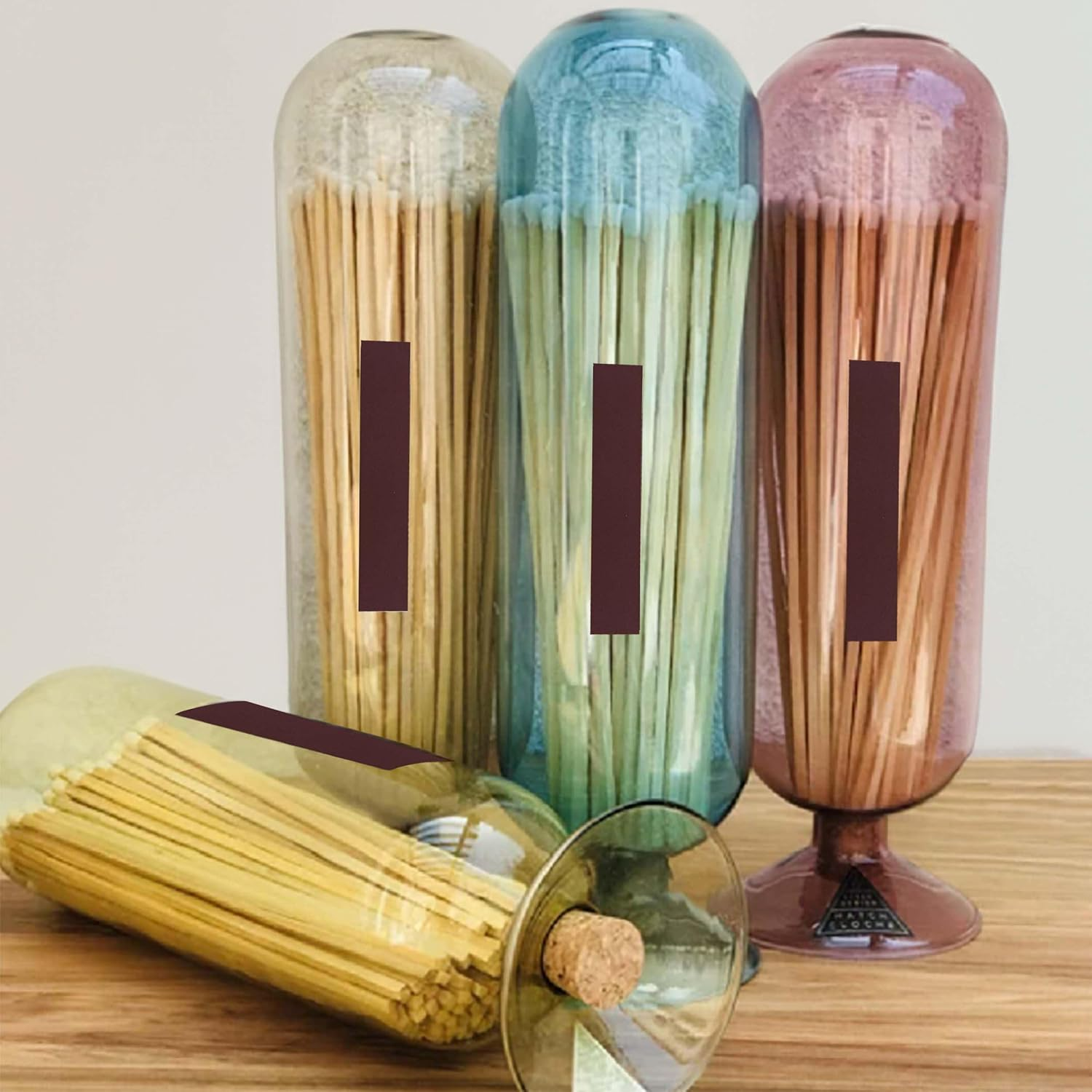 Match Striker Sticker, Reddish Brown Match Strike Paper with Adhesive Pre, 28 Pieces - Cut in Rectangular for for Safety Matches in Bell Jar (Reddish Brown) image number 4