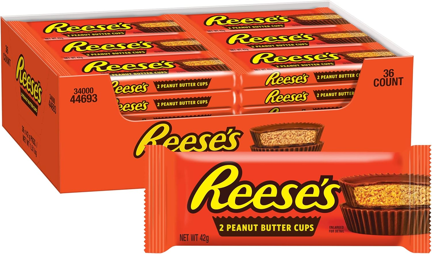Reeses Peanut Butter Cup 42 G (Pack of 36) image number 4