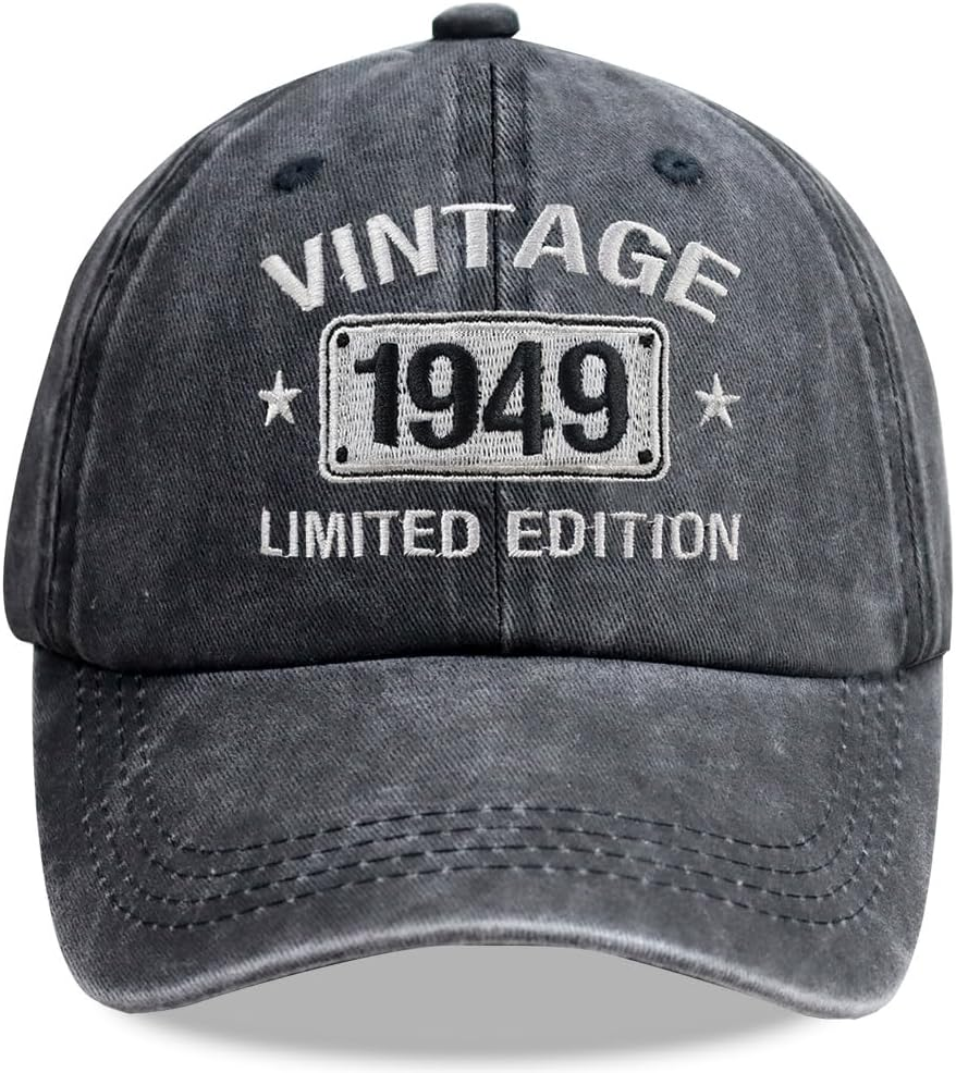 Vintage 1925-2005 Limited Edition Hats for Men Women, Personalized 20Th-100Th Birthday Gifts for Dad Mom Retirement image number 4