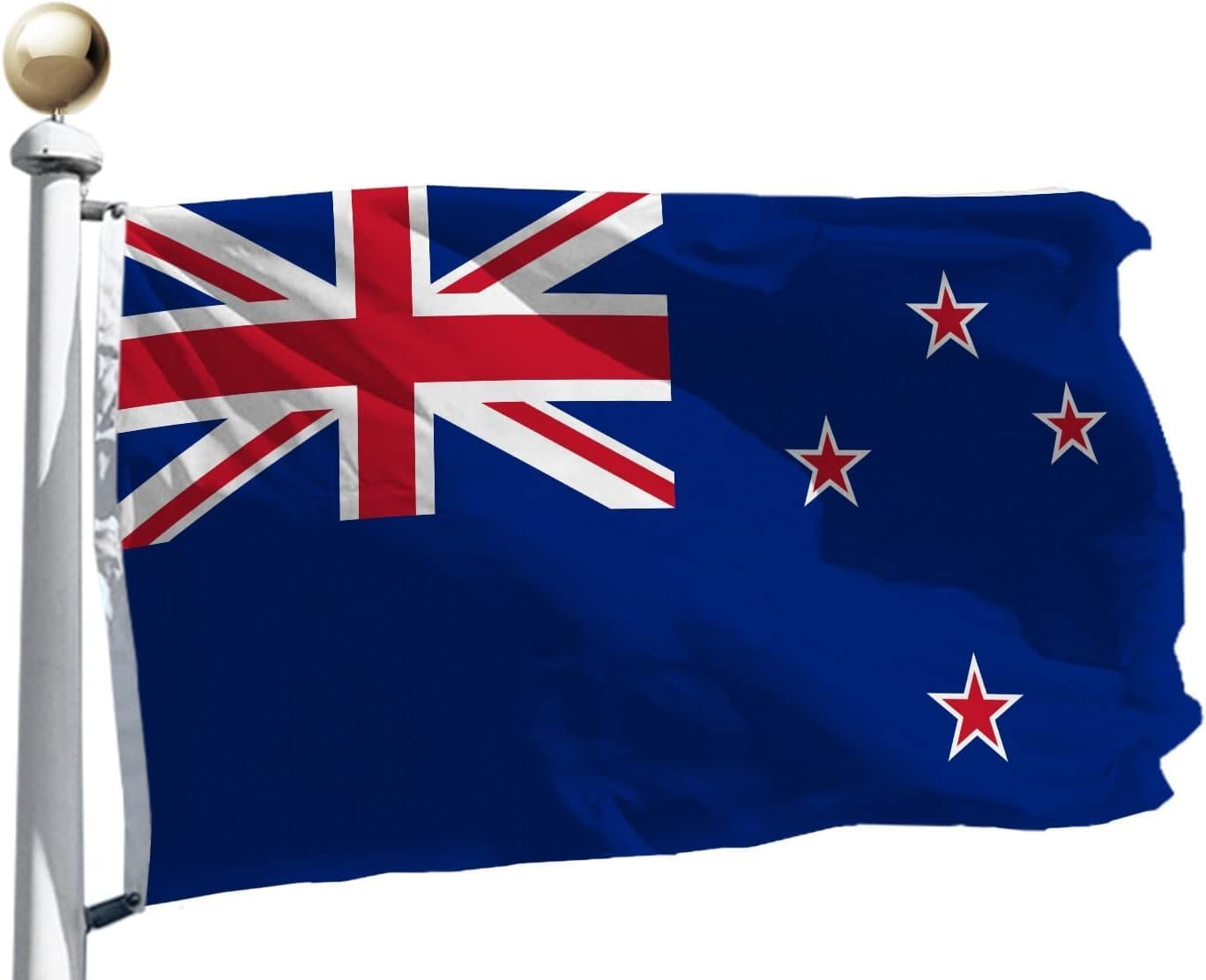 New Zealand Flag 90 * 150 Cm,New Zealander Kiwi National Flag,Polyester Thickness, Fade Resistant, Brass Grommets, Canvas Header, Indoor/Outdoor, Vibrant Colors,Not Fear of Rain and Snow image number 5