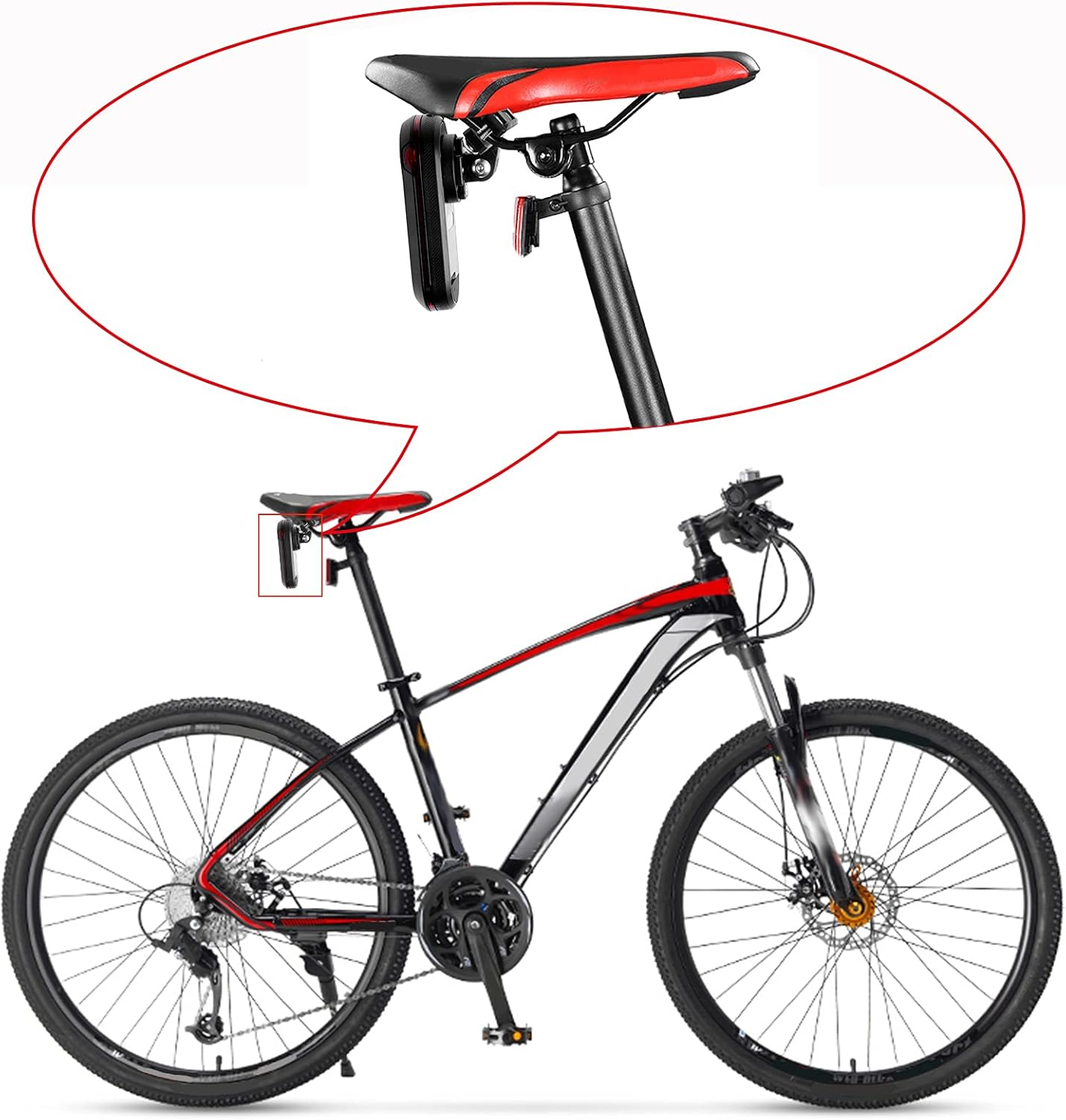 Taillight Bracket Fits for Garmin Varia Rear-View RVR315 RTL515 RTL510 Bicycle Saddle Seat-Post Bow Mount Holder image number 1