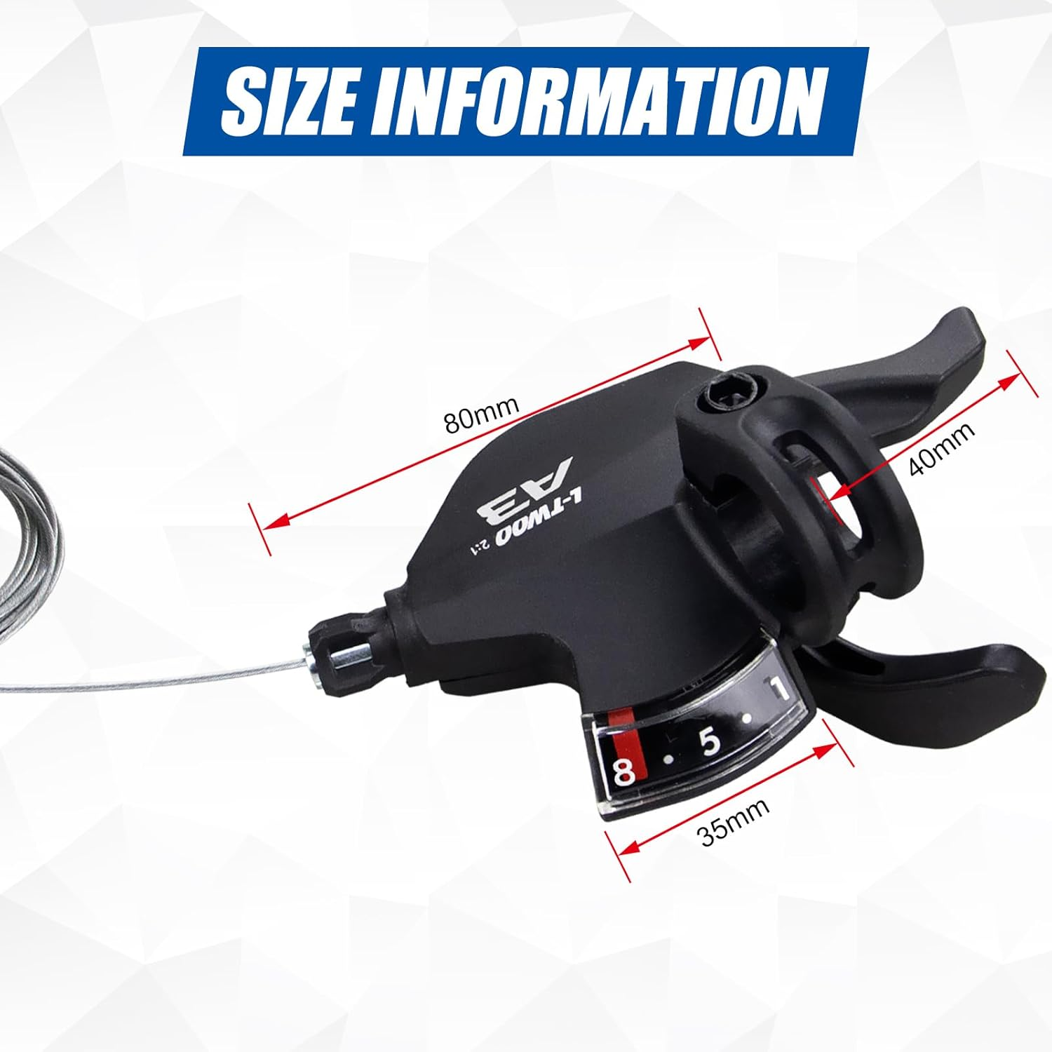 WEEROCK Bike Shifter Lever 8 Speeds Right Thumb Gear Shift Lever for Mountain Bicycle