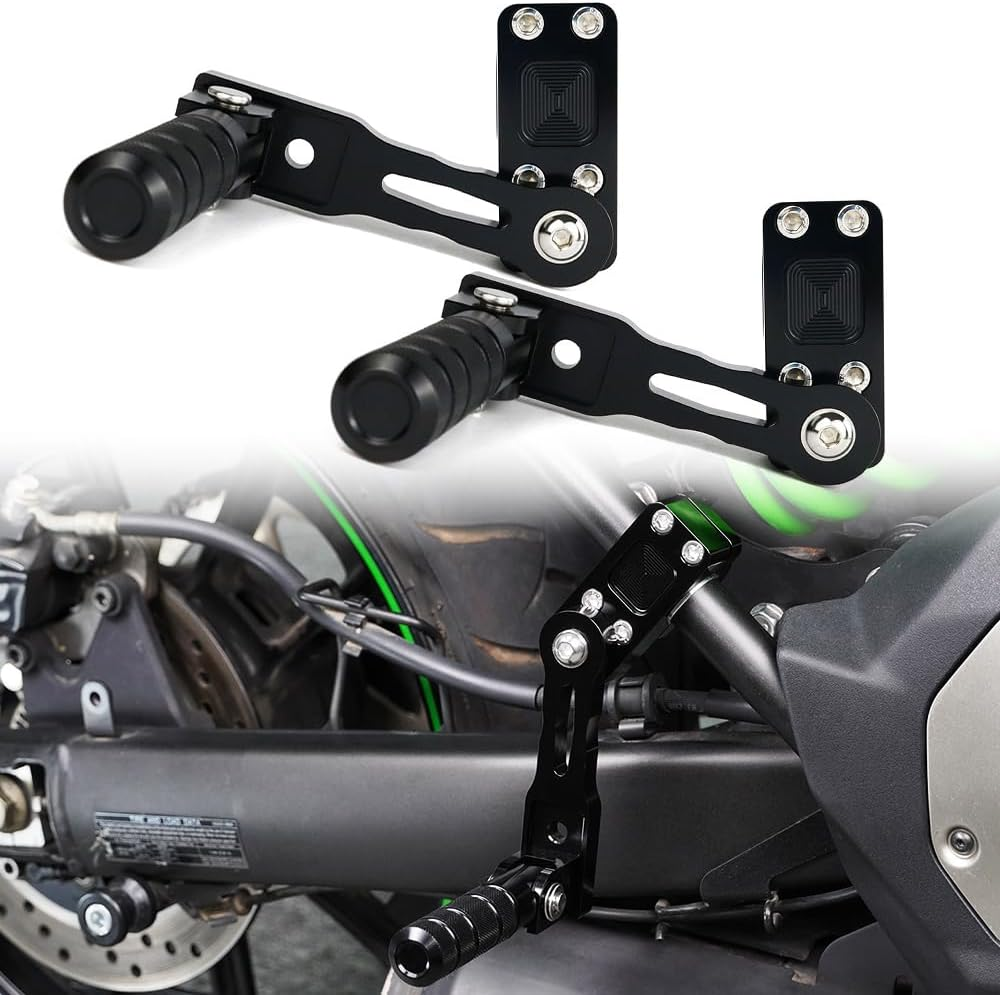 Xitomer Adjustable 22-28Mm Black Aluminum Passenger Footpegs for Vulcan 650 / S 2015-2024 Cruiser Motorcycle image number 3