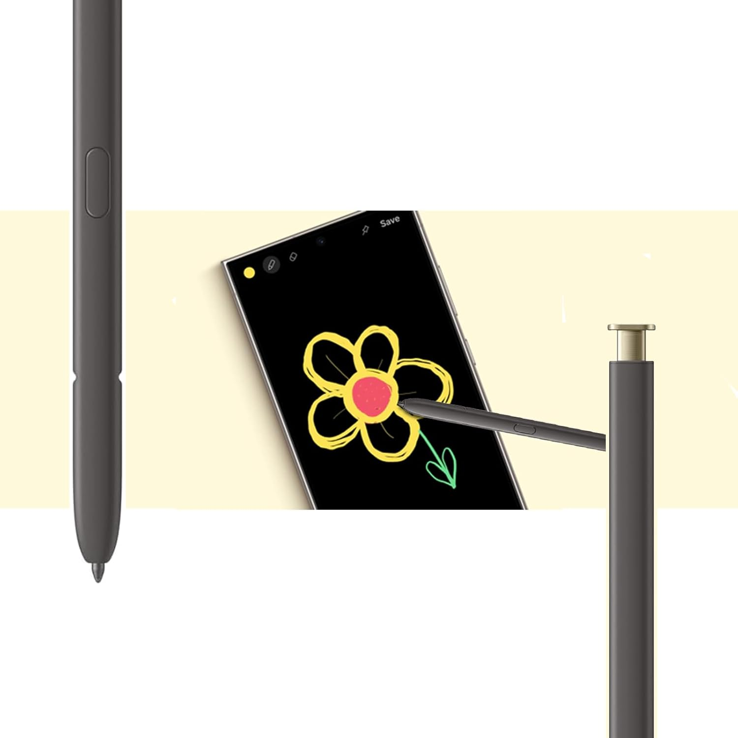 Galaxy S24 Ultra S Pen Replacement for Samsung Galaxy S24 Ultra Stylus Pen S Pen S24 Ultra Touch Pen Nobluetooth(Yellow Gold) - Light Gray image number 5