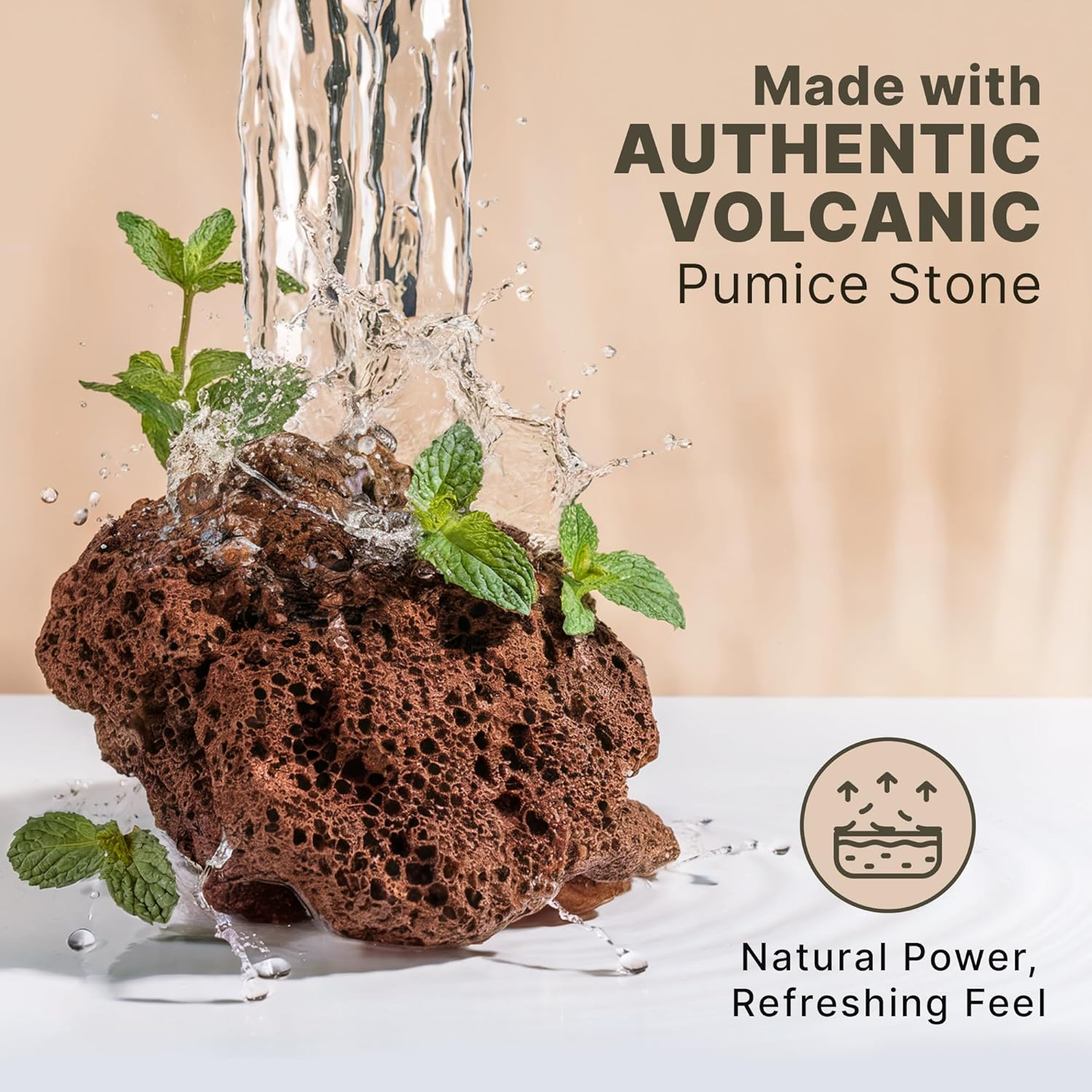 Beauty by Earth Natural Lava Exfoliating Pumice Stone; Callus Removal for Hands & Rough Feet plus Dry, Dead, Hard or Cracked Heels; for Pedicures to Repair & Restore Soft, for Men or Women image number 1