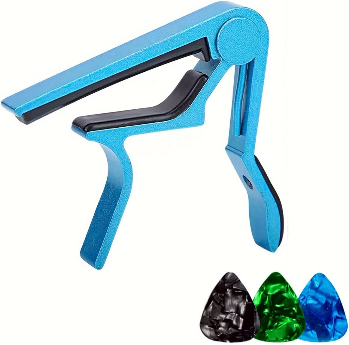 Premium Alloy Capo Quick Change Trigger Clamp for Guitar Banjo Ukulele (Blue)