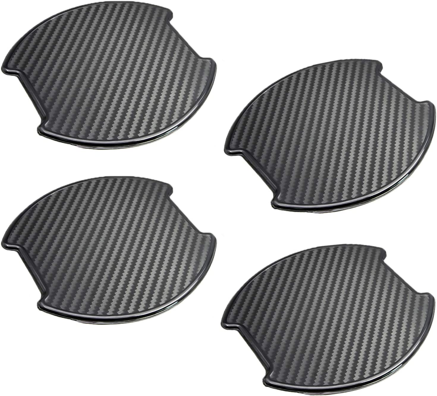 4 Pack TPU Carbon Fiber Door Handle Cup Guards, Black, Large, Modern Style, Easy Install, Durable, Outdoor Use image number 3