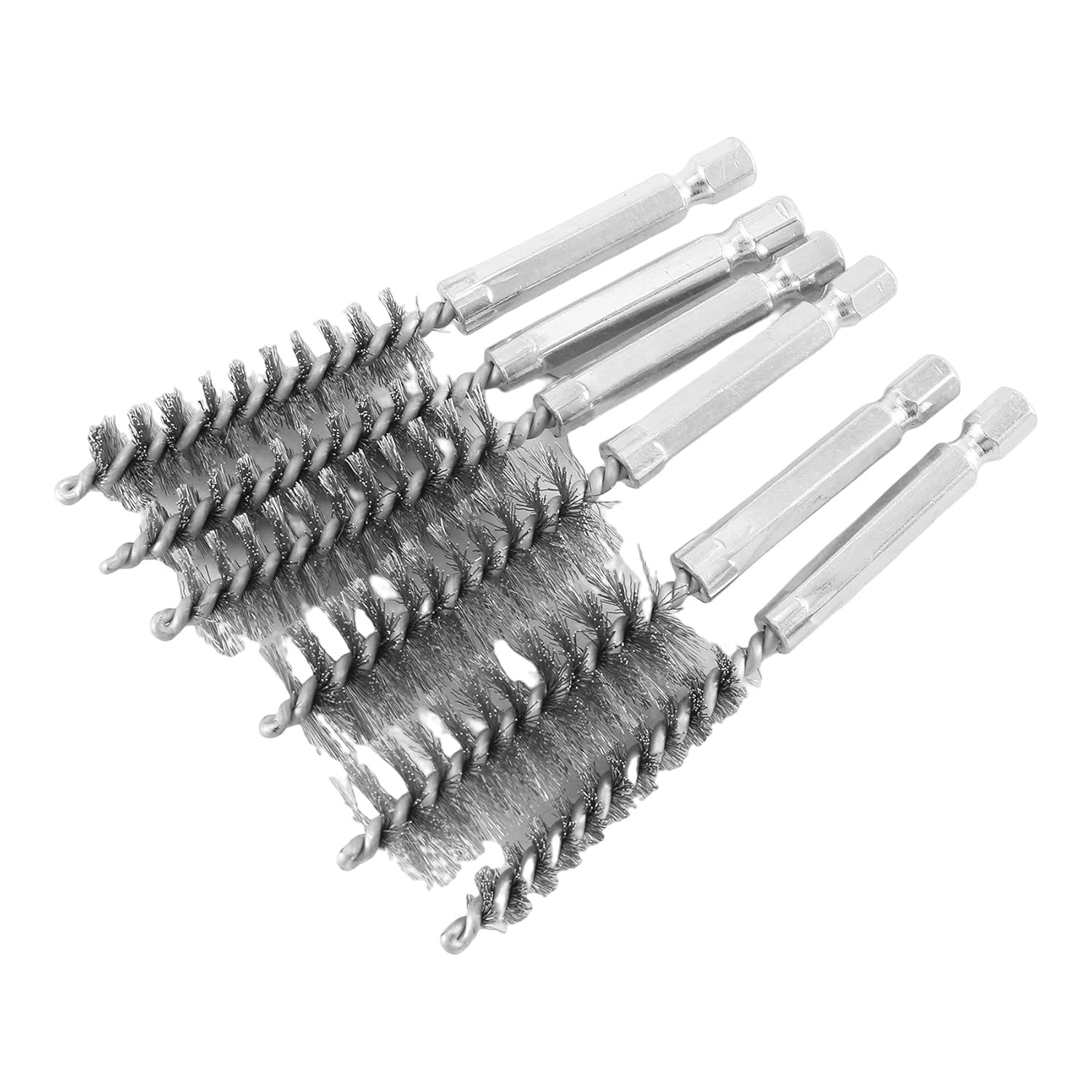 Mifrsnu 6 Pcs Wire Brushes for Drill,Stainless Steel Small Wire Brush in Different Sizes,For Cleaning,Cleaning Wire Brush Set image number 5