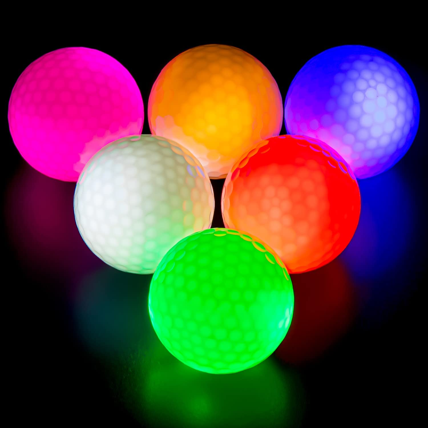THIODOON Glow in the Dark Golf Balls Light up Led Golf Balls Night Golf Gift Sets for Men Kids Women