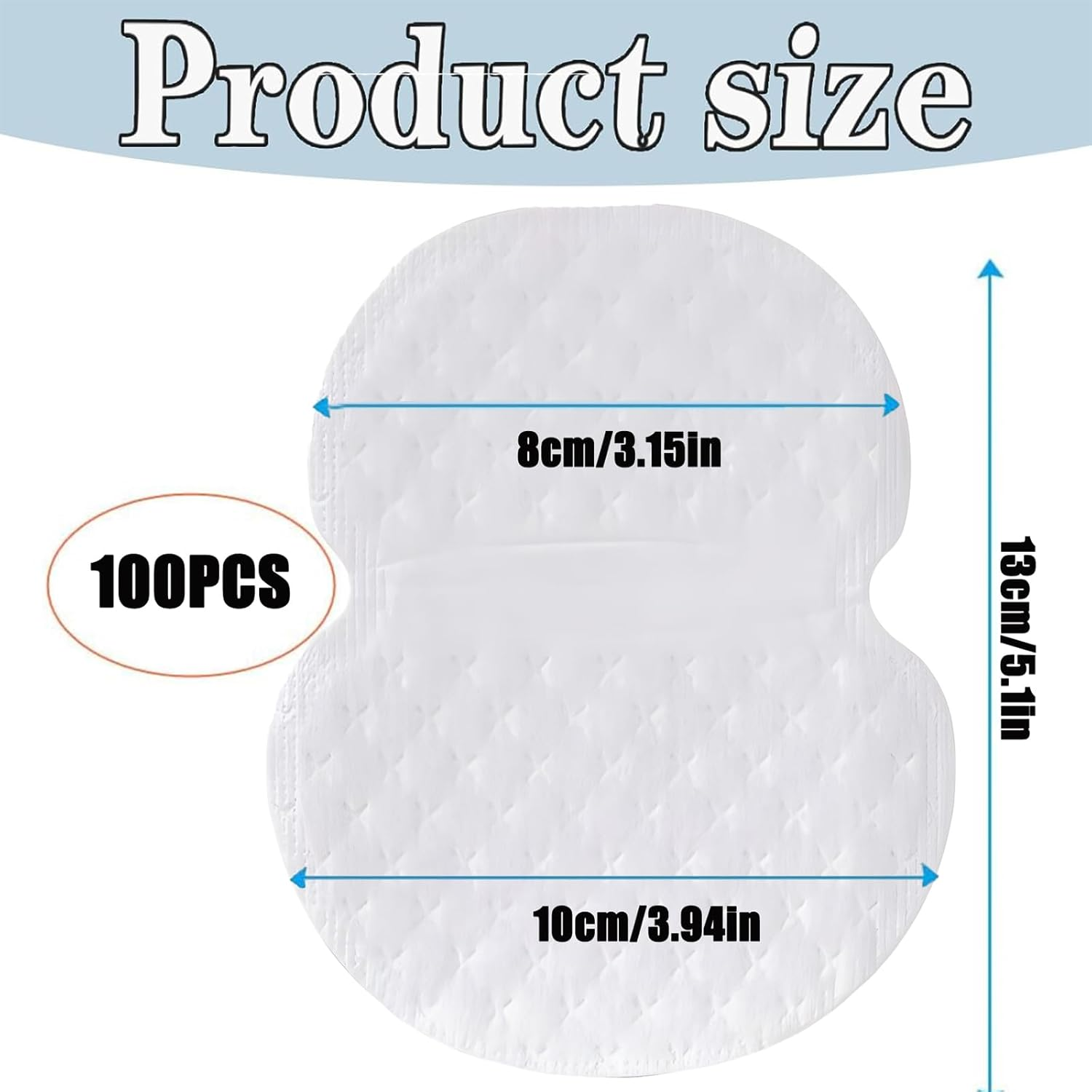 Underarm Sweat Pads,Disposable Underarm Pads,For Men and Women Comfortable Unflavored Non Sweat Armpit Protection 100 Pcs image number 5